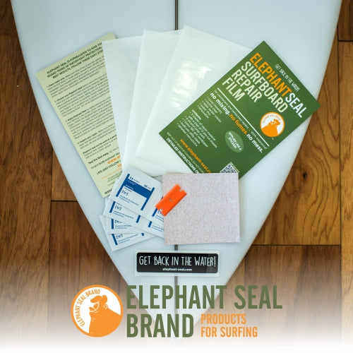 Elephant Seal Surfboard Repair Film Green Overhead