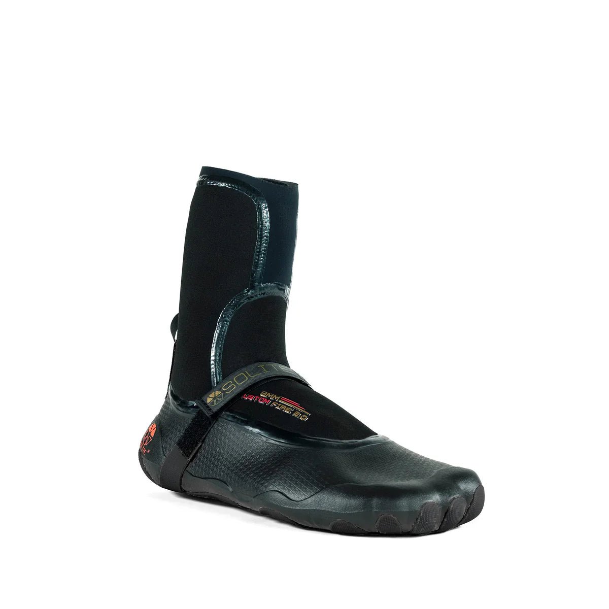 Solite 8mm Custom Fire 2.0 Wetsuit Boots - Black / Red