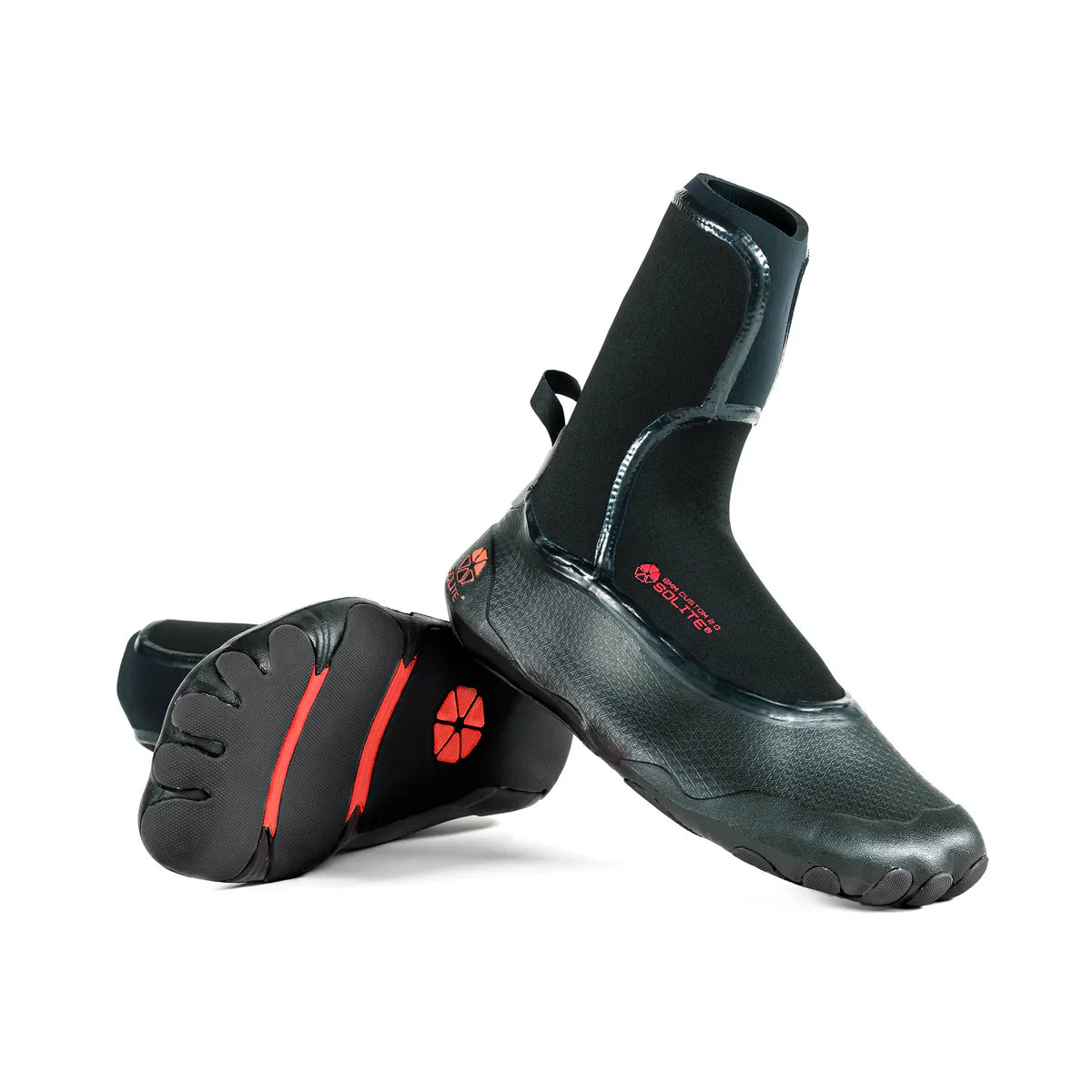 Solite 8mm Custom 2.0 Wetsuit Boots - Black / Red