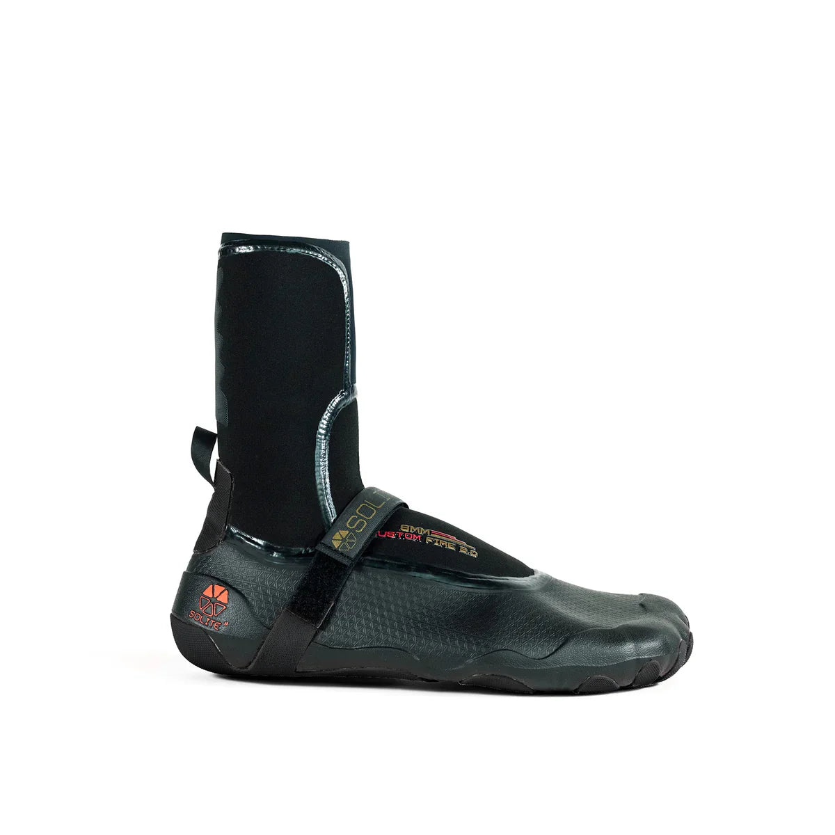 Solite 8mm Custom Fire 2.0 Wetsuit Boots - Black / Red