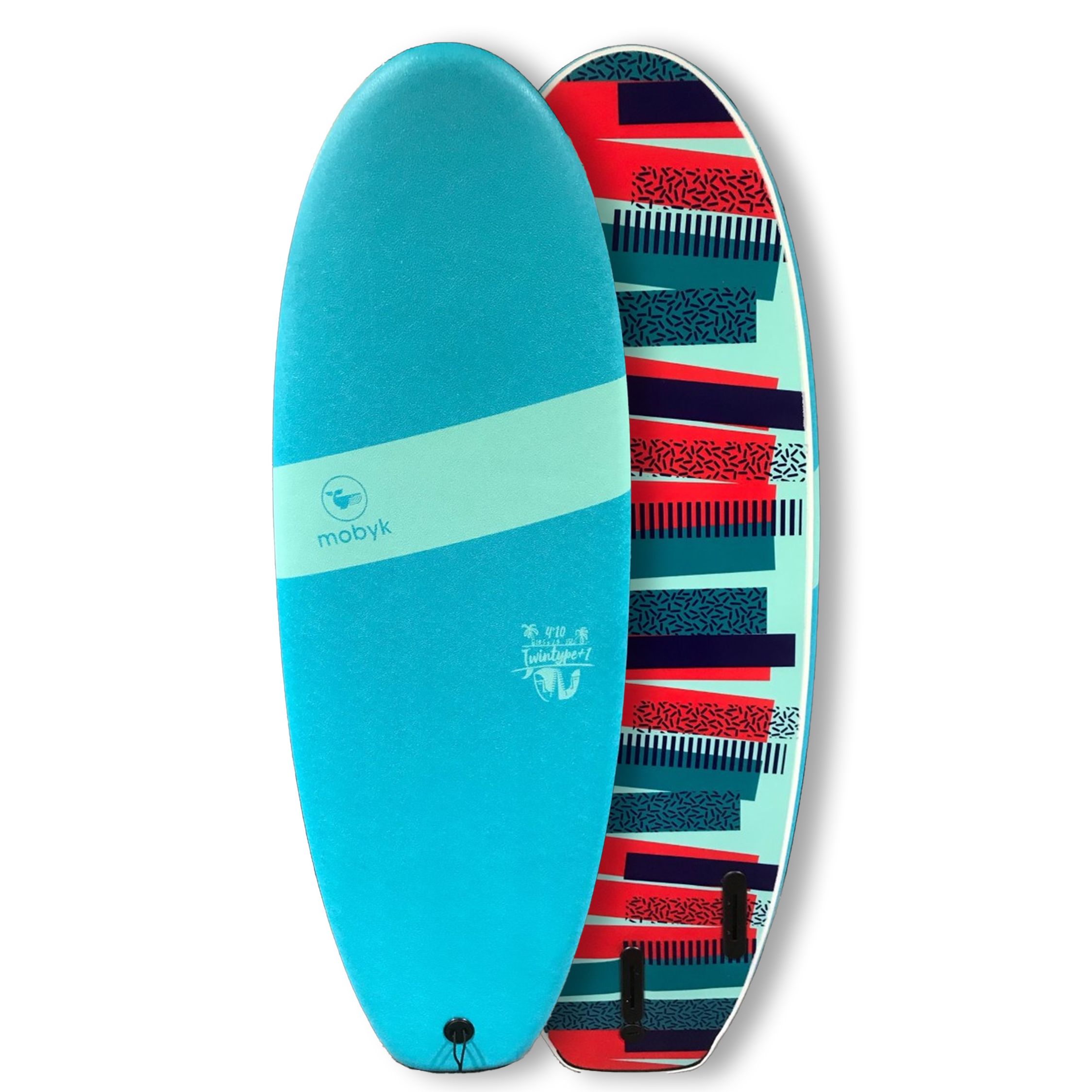 Mobyk 4'10 Twintype Softboard - Blue Curacao