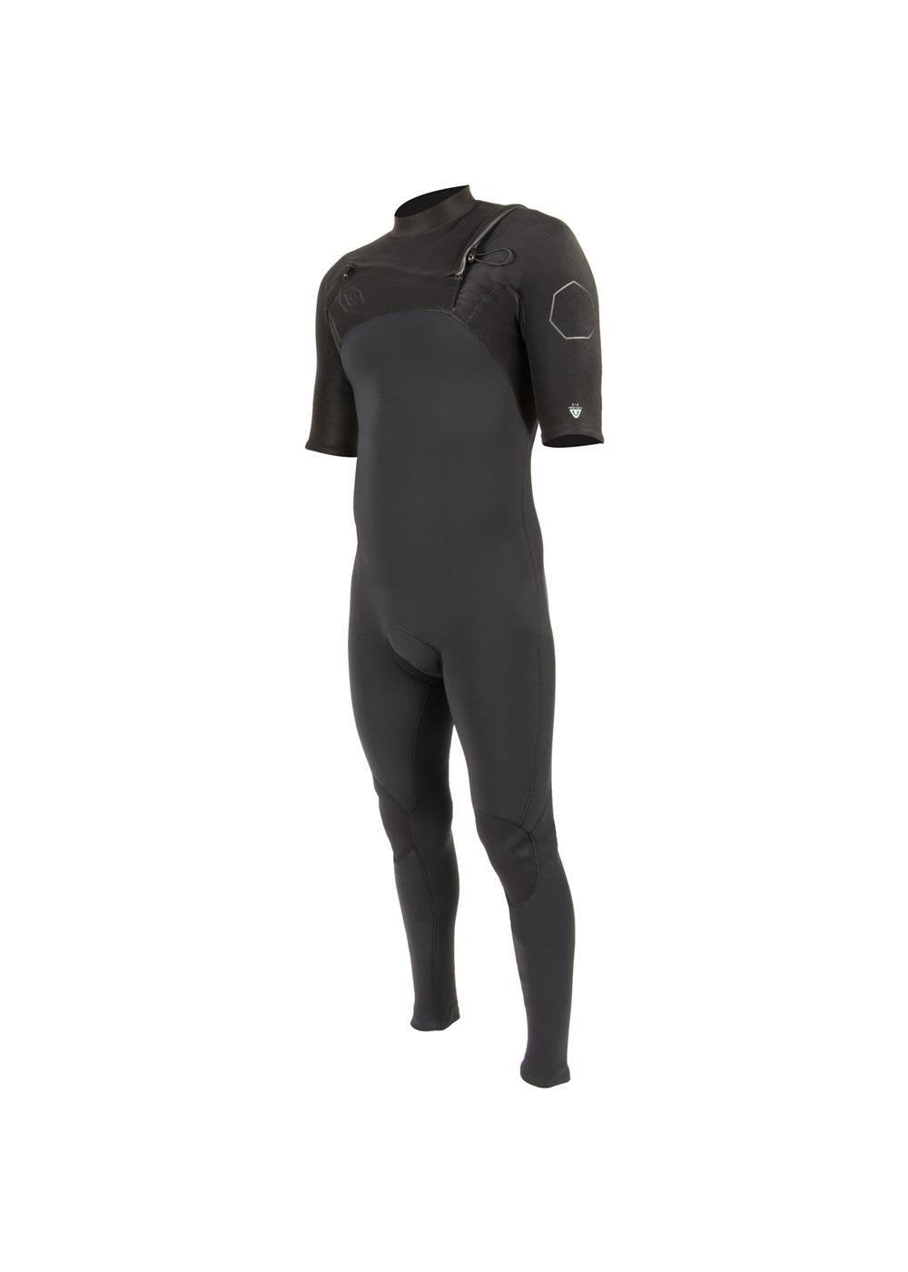 VIssla High Seas II 2-2 S/S Chest Zip Wetsuit - Stealth