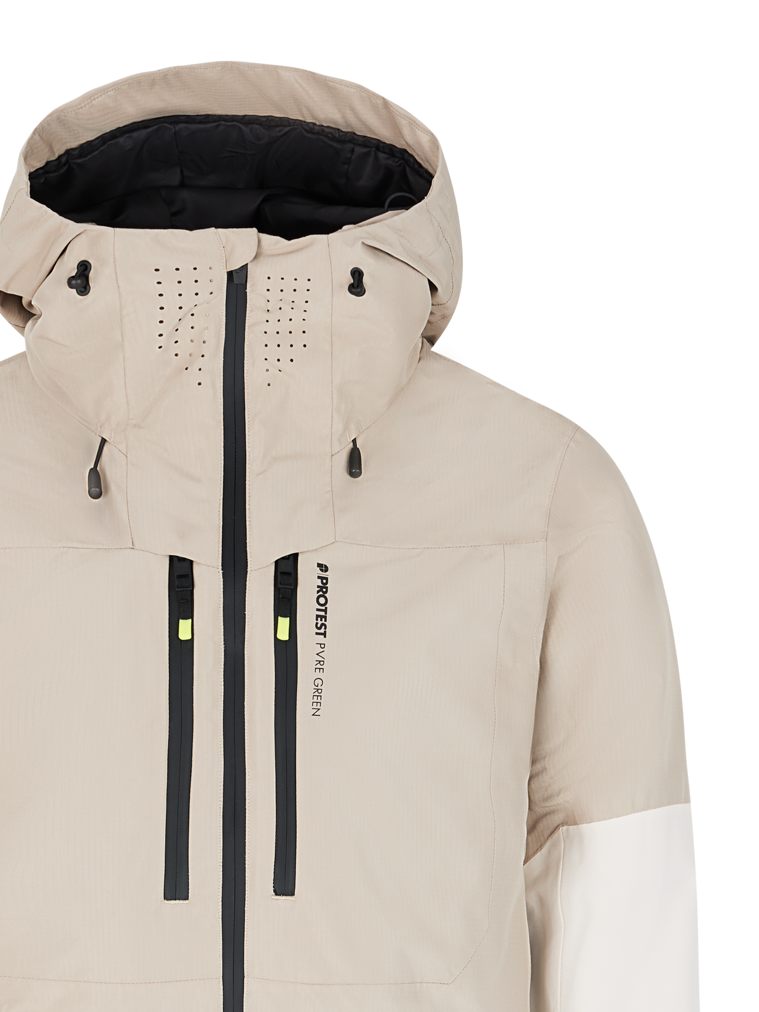 Protest Mens BAKIE snowjacket - Off-White