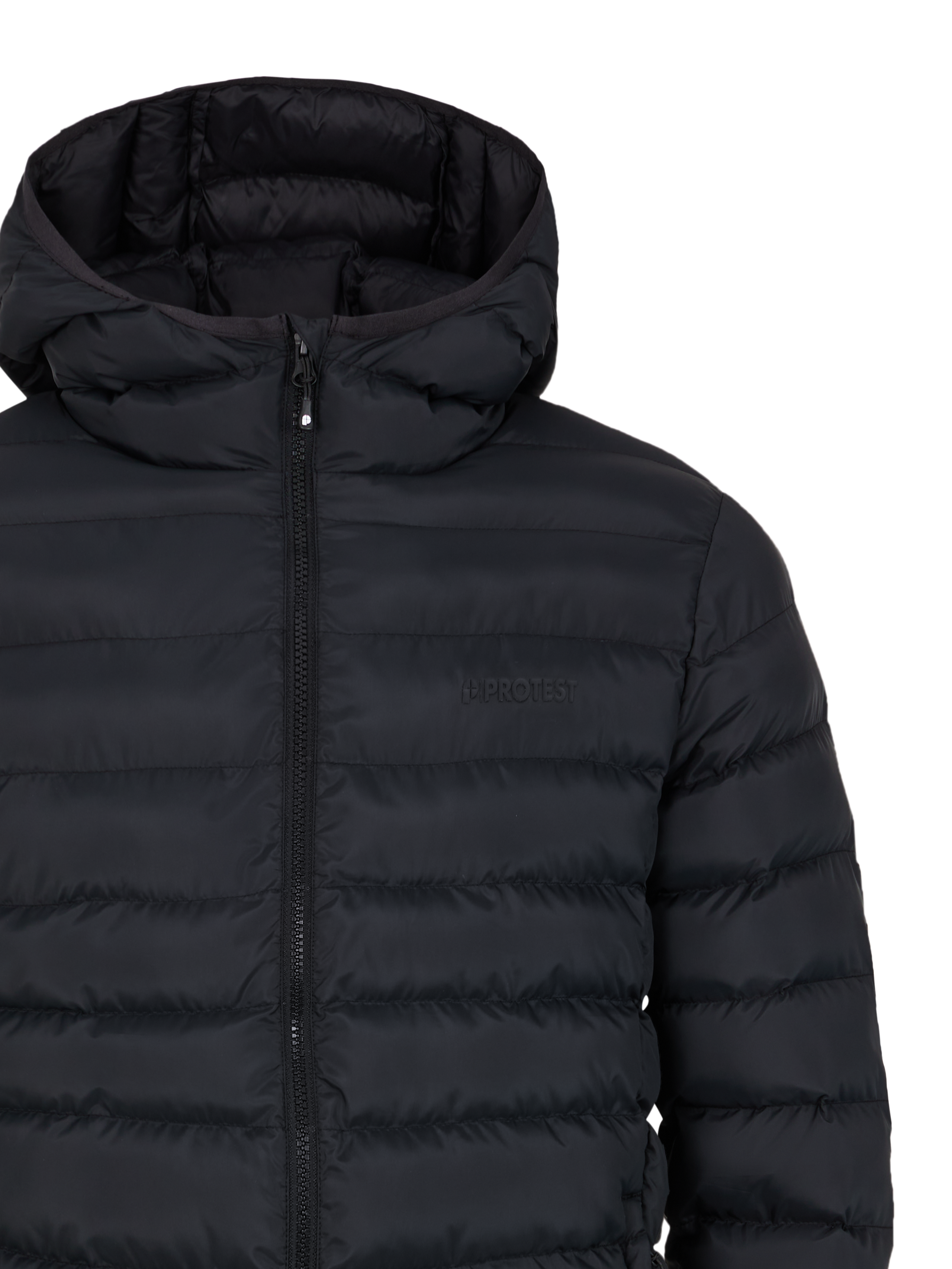 Protest Mens BASSO outdoor pufferjacket - Black