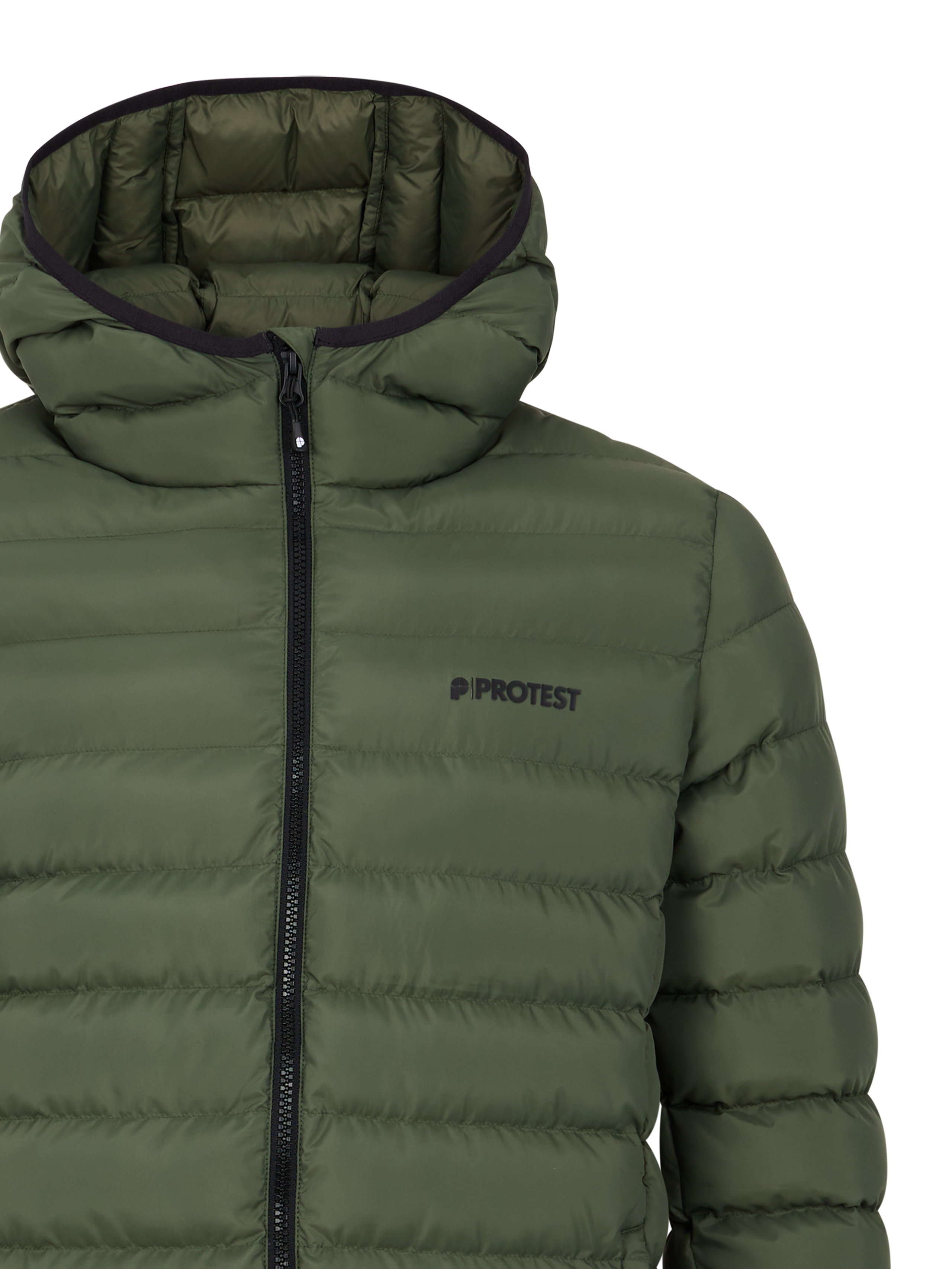 Protest Mens BASSO outdoor pufferjacket - Green