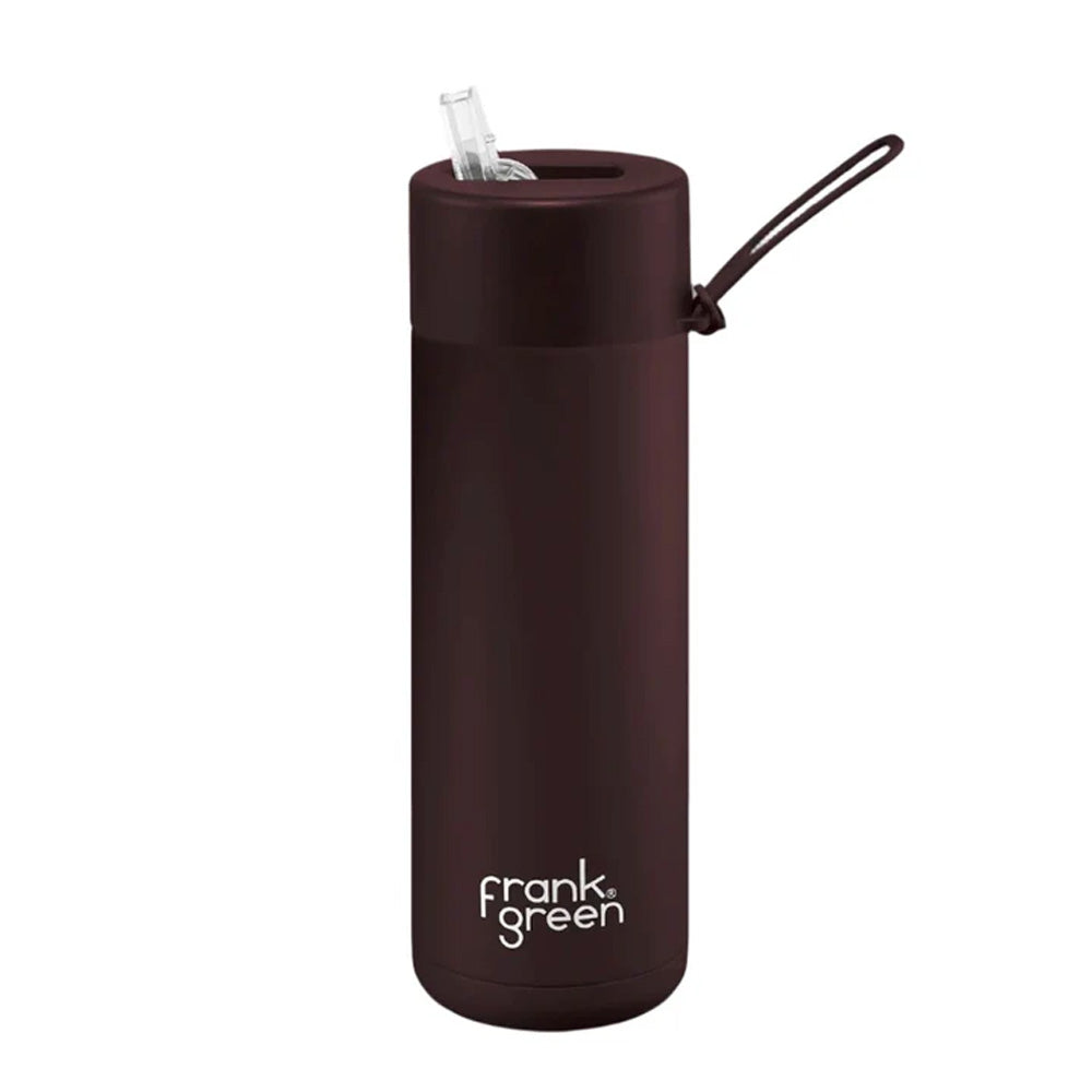 Frank Green Stainless Steel Ceramic Reusable Bottle 595ml - Chocolate