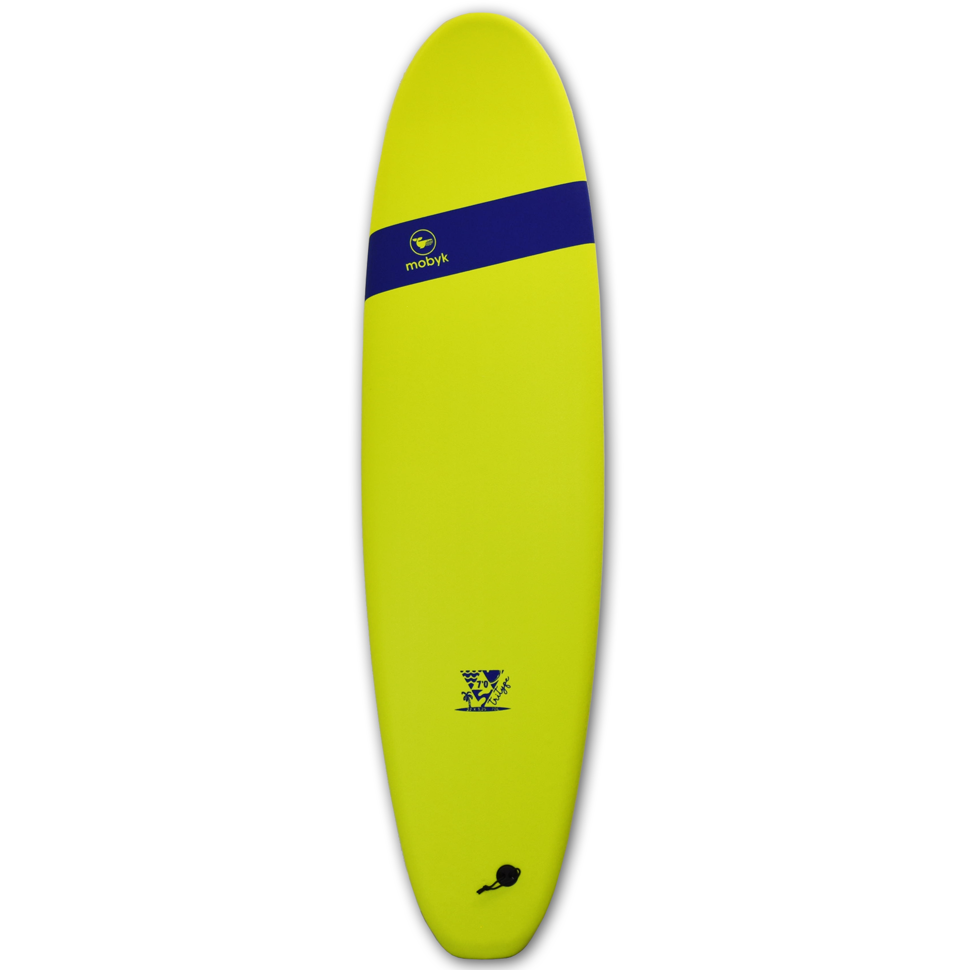 Mobyk 7'0 Classic Long Softboard - Electric Lemon