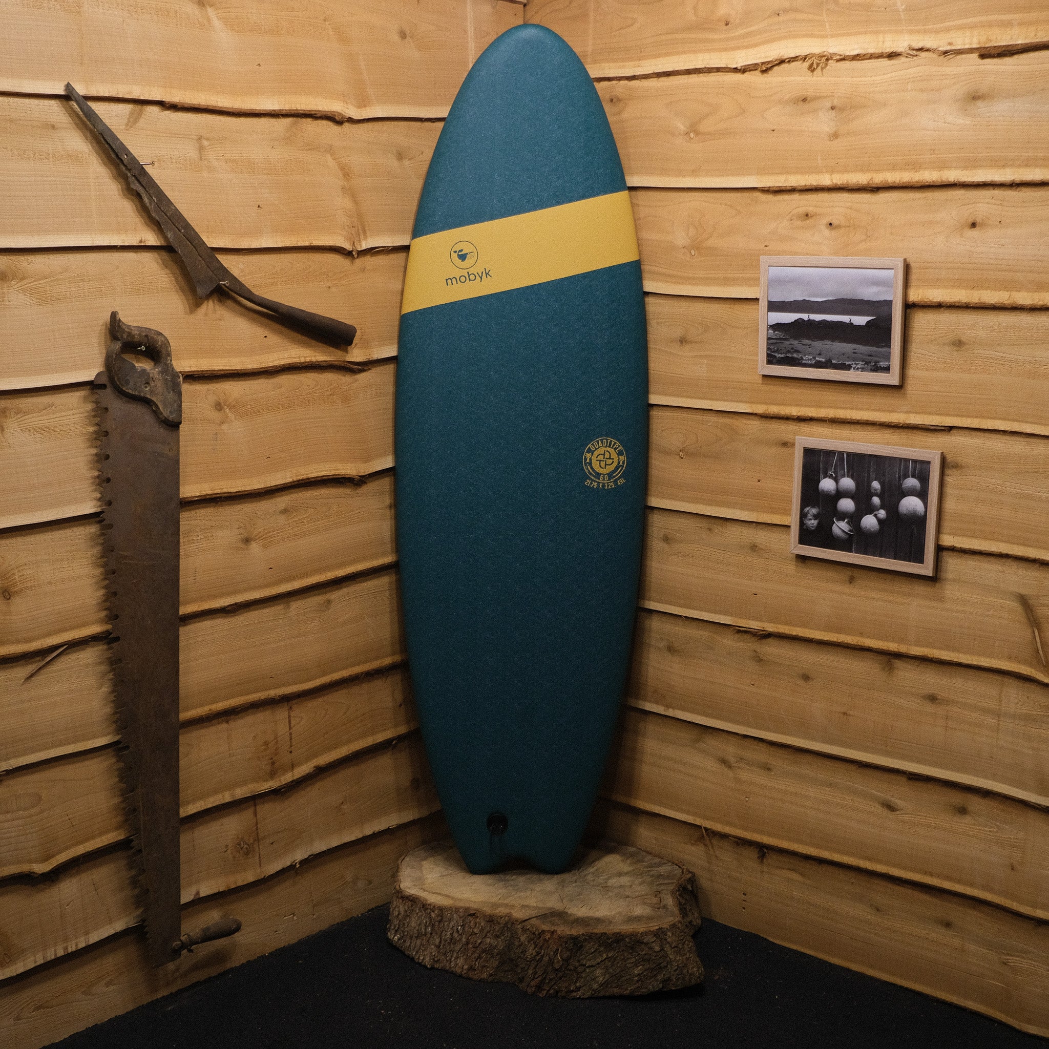 Ex-Demo Mobyk 6'0 Quad Fish Softboard - Mallard Green