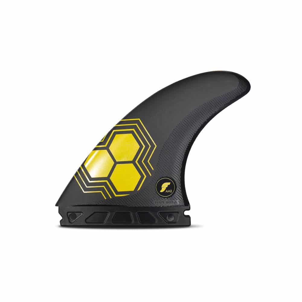 Futures AM2 Alpha Tri Fin Set Large - Yellow / Black