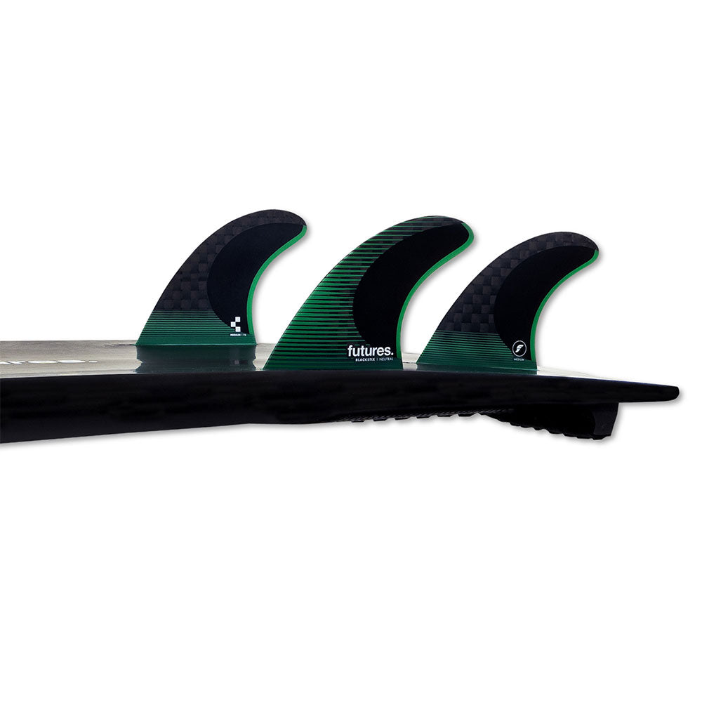 Futures F6 Blackstix Tri Fin Set Medium - Green / Black