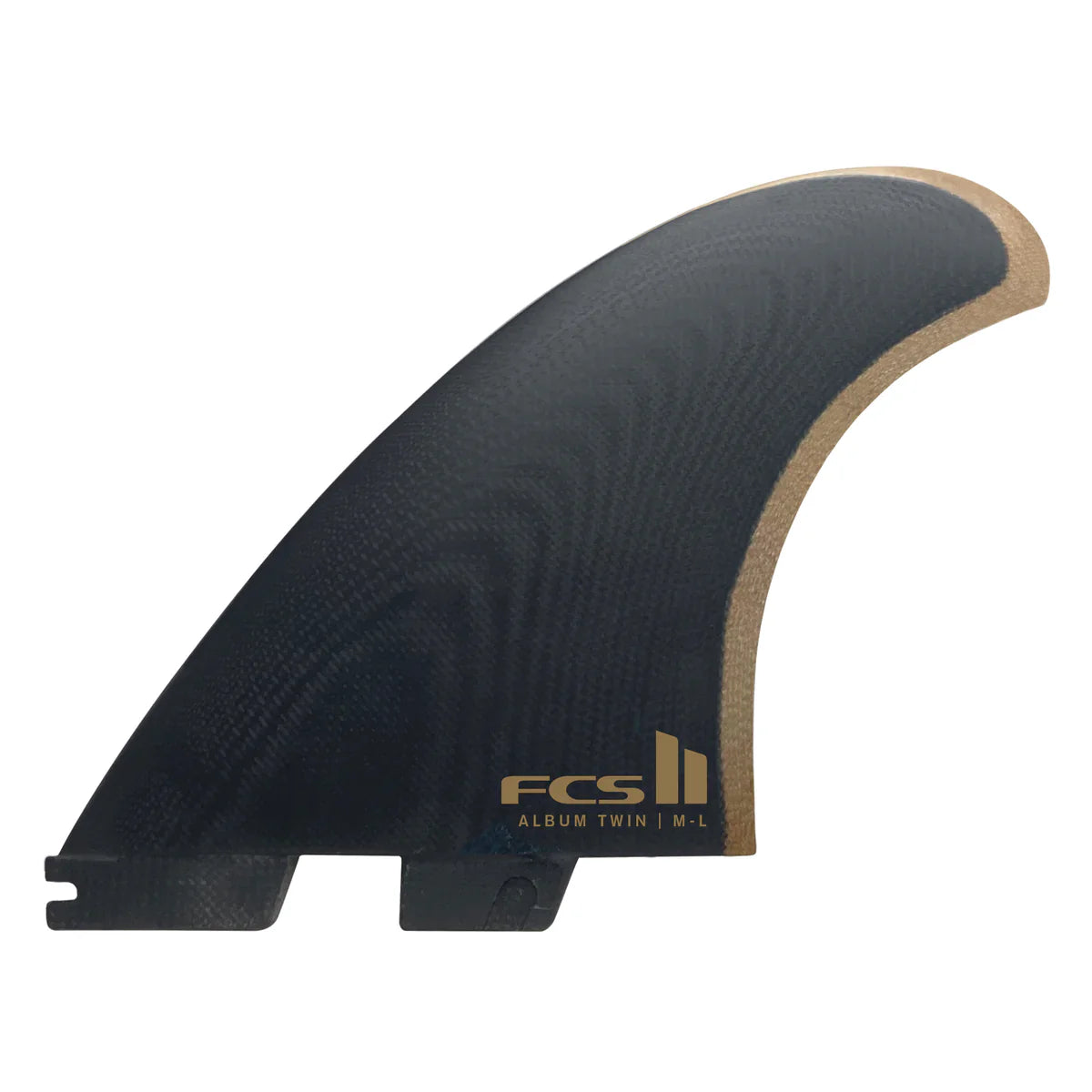 FCS II Album Twin+1 PG Black/Gold Retail Fins - M/L