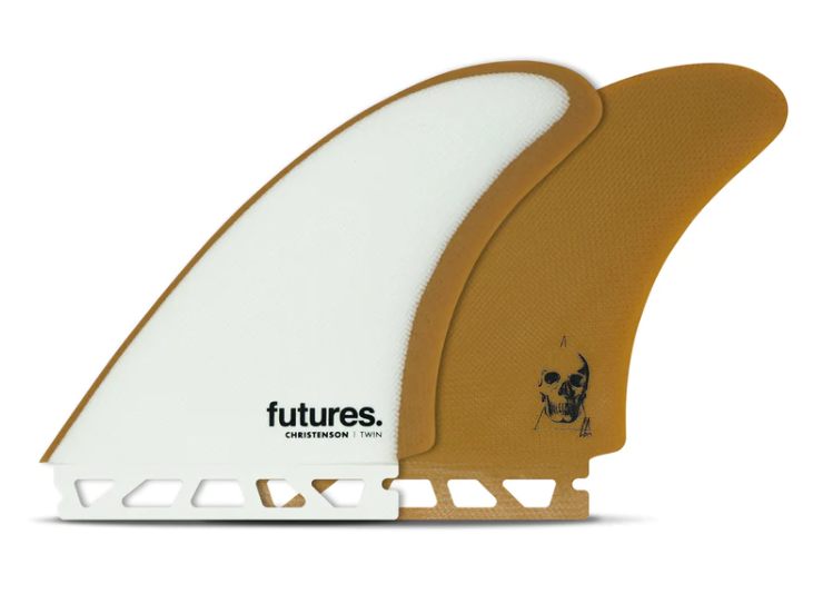 Futures Christenson Fiberglass Twin - Brown / White | Fins | Futures