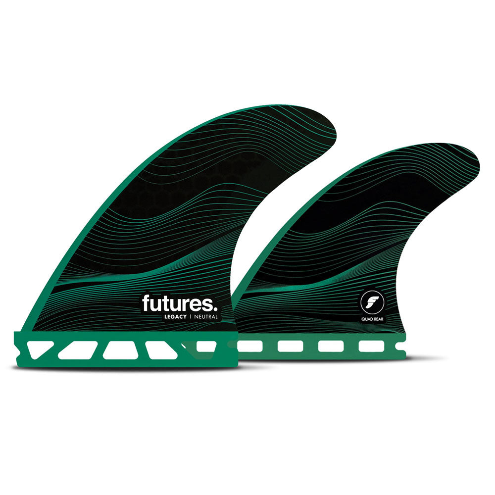 Futures F6 Legacy Honeycomb Tri Fin Set Medium - Teal / Black