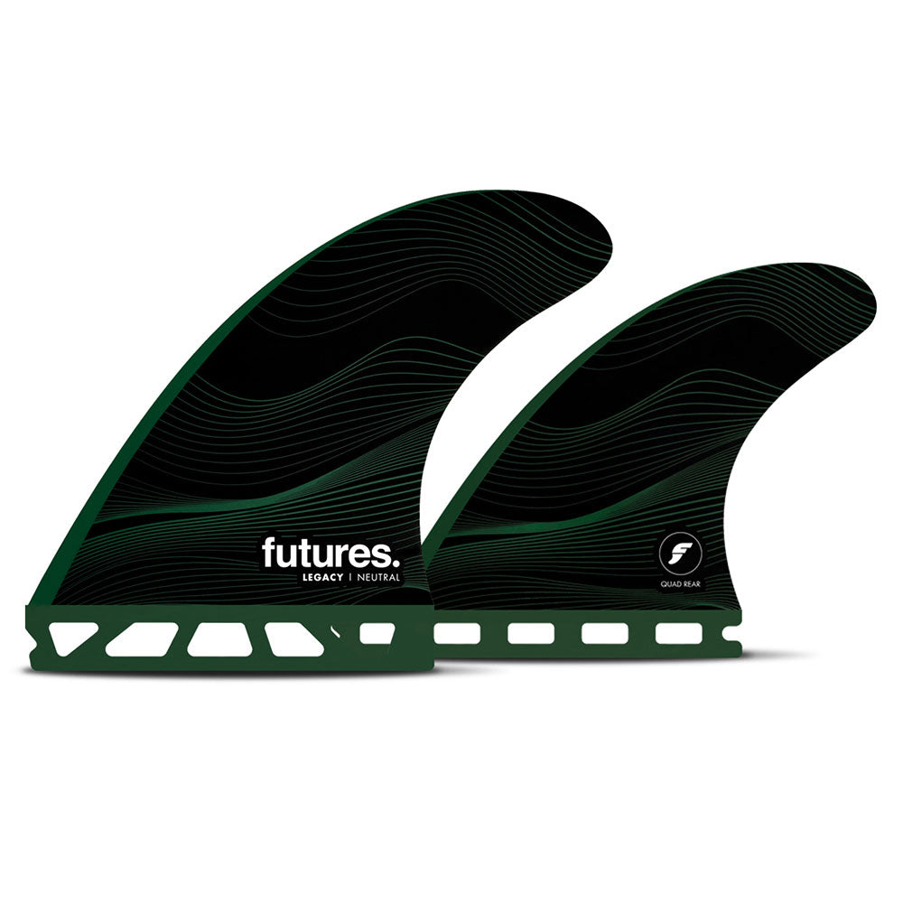 Futures F8 Legacy Honeycomb Tri Fin Set Large - Teal / Black | Fins | Futures