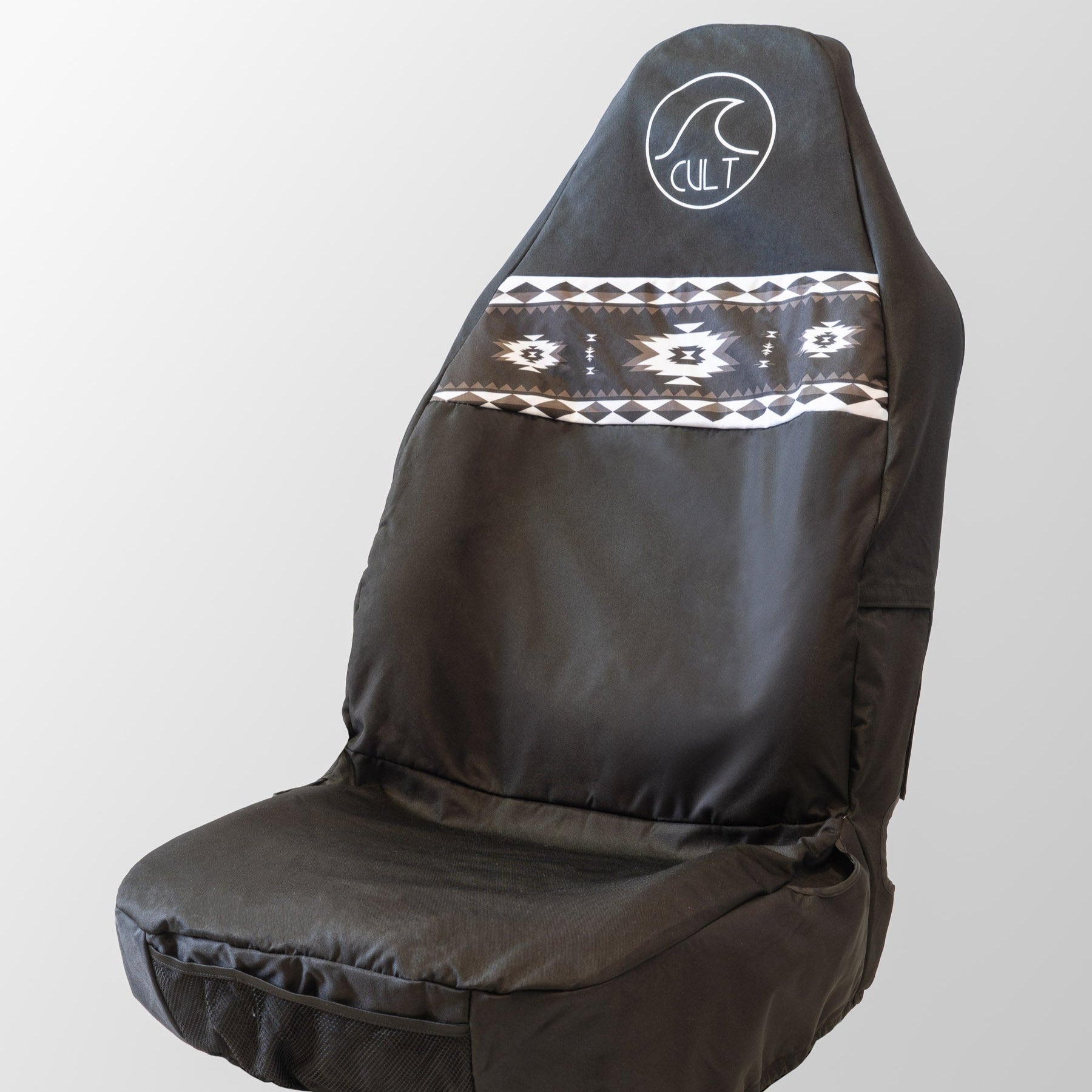 Cult Single Waterproof Seat Cover - Aztec Black | Seat Covers | Cult