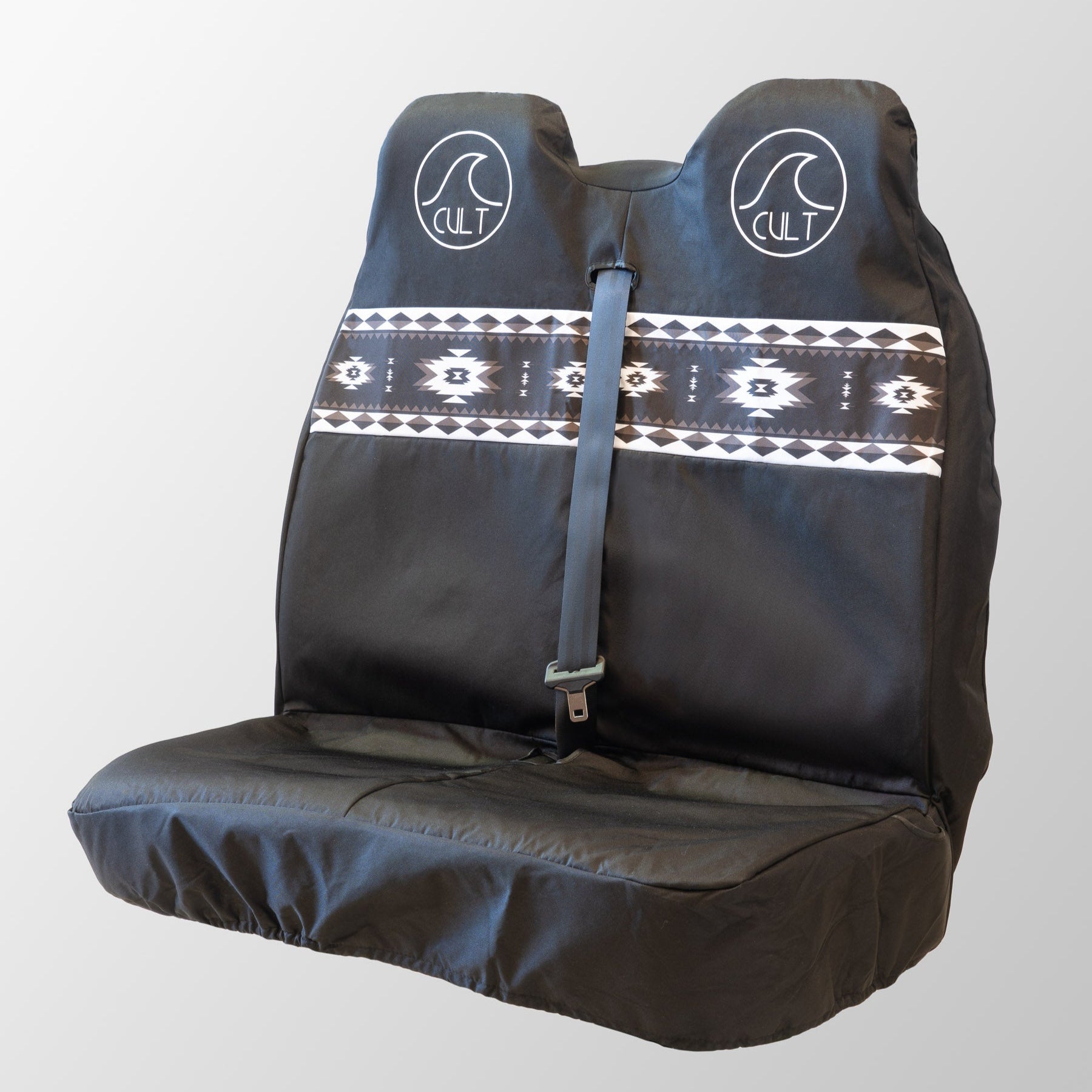 Cult Double Waterproof Seat Cover (Van) - Aztec Black | Seat Covers | Cult