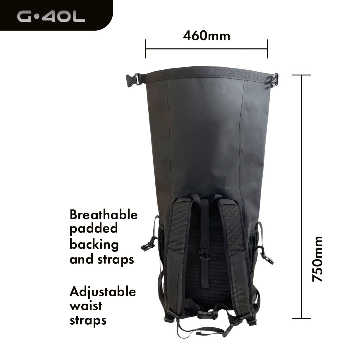 G.40L 100% Waterproof Surfing Backpack - Jungle