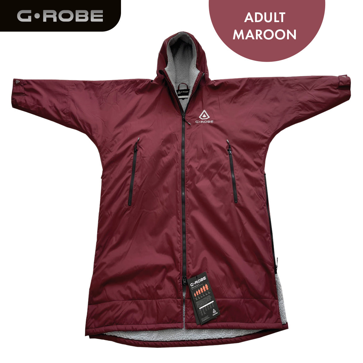 GUARD® G.ROBE – Adult Ultimate Outdoor Changing Robe - Maroon