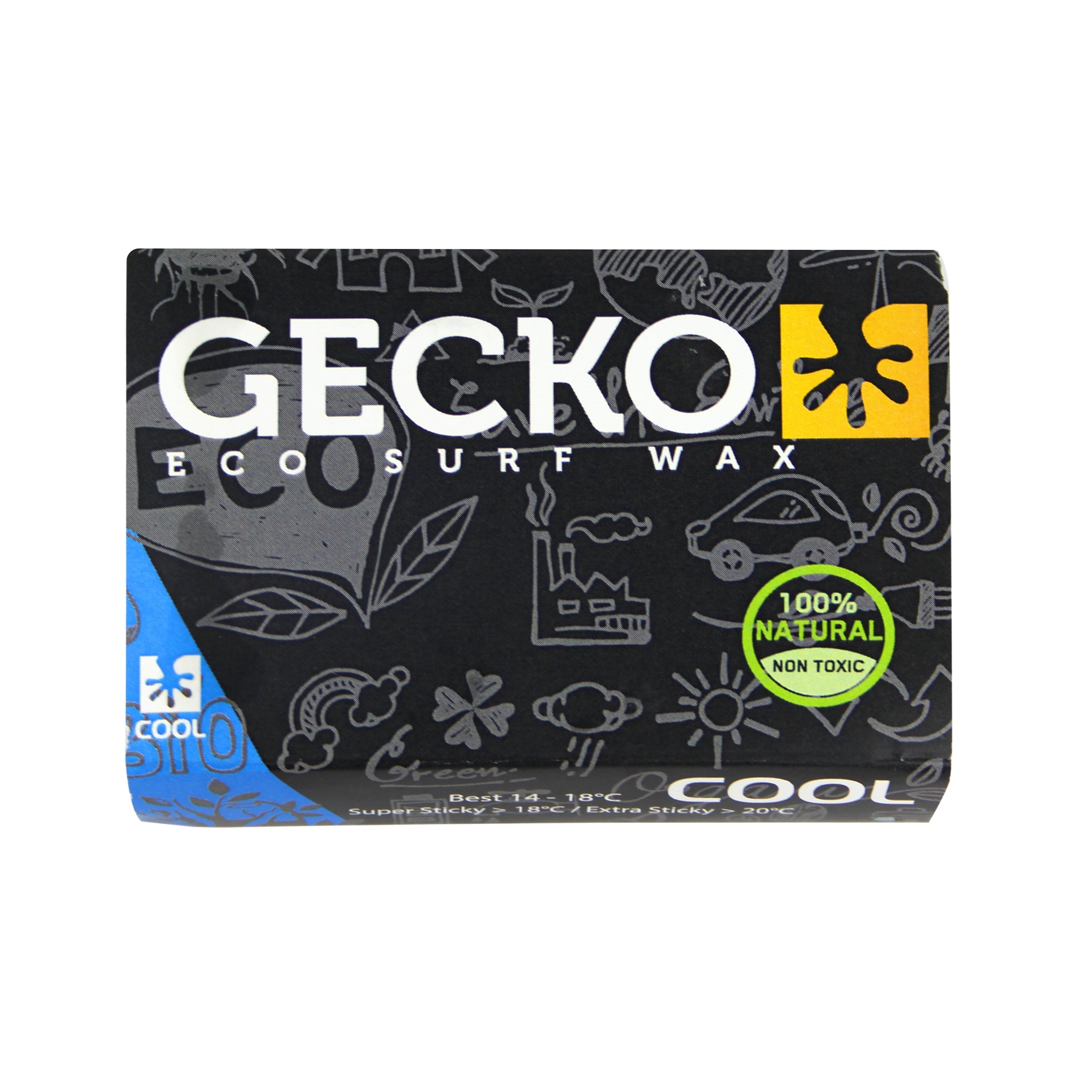 Gecko Eco Surf Wax - Cool-Gecko Eco Surf Wax - Cool-Green Overhead