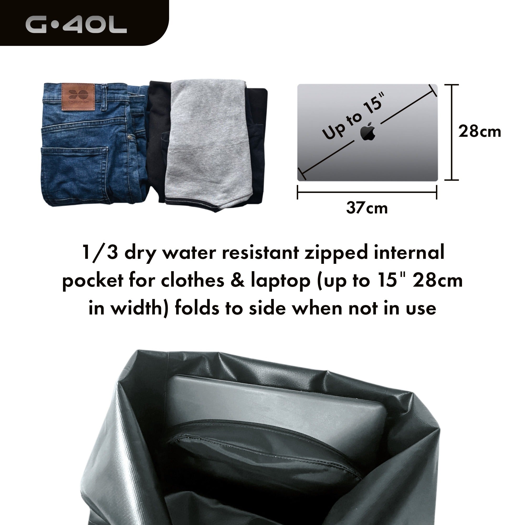 GUARD® G.40L 100% Waterproof Surfing Backpack - Midnight