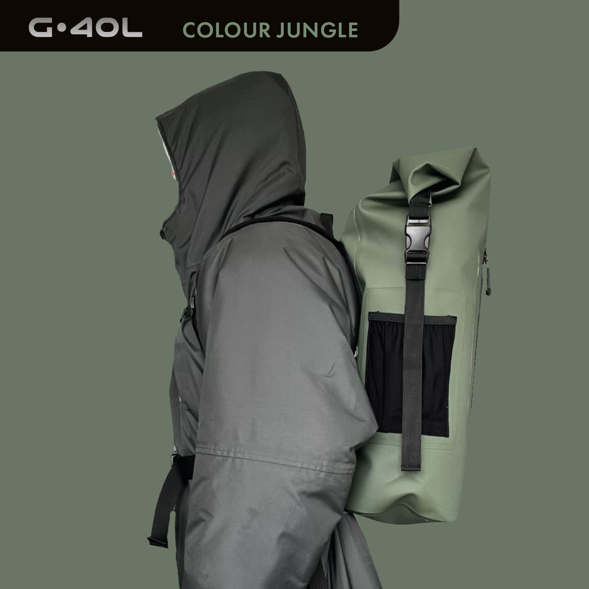 G.40L 100% Waterproof Surfing Backpack - Jungle