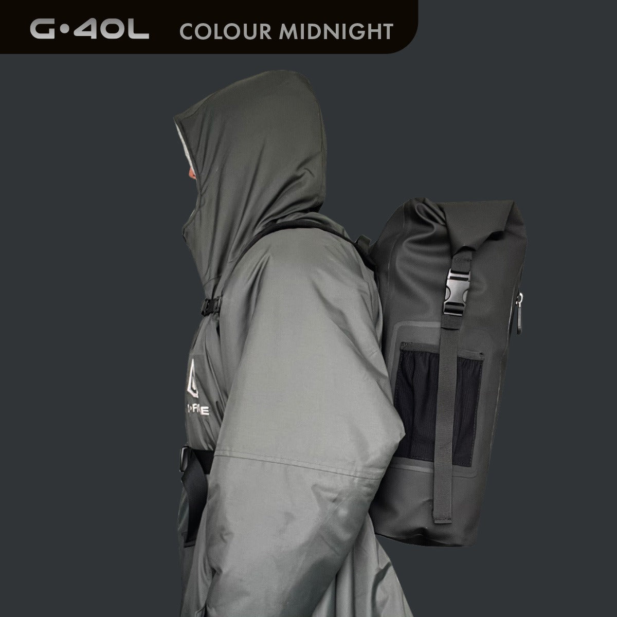 G.40L 100% Waterproof Surfing Backpack - Midnight