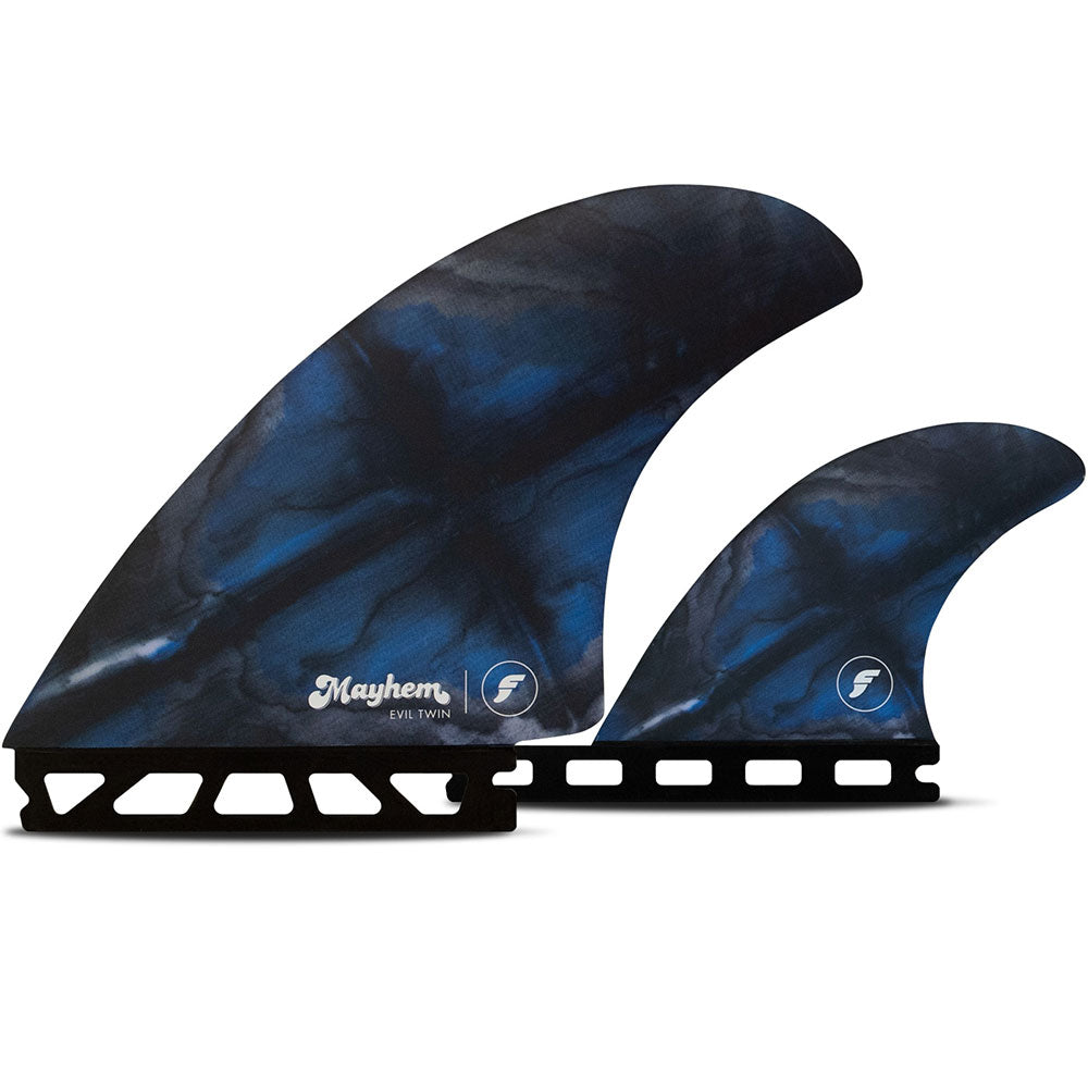 Futures Mayhem Evil Twin +1 Trailer Fin Set Large - Black | Fins | Futures