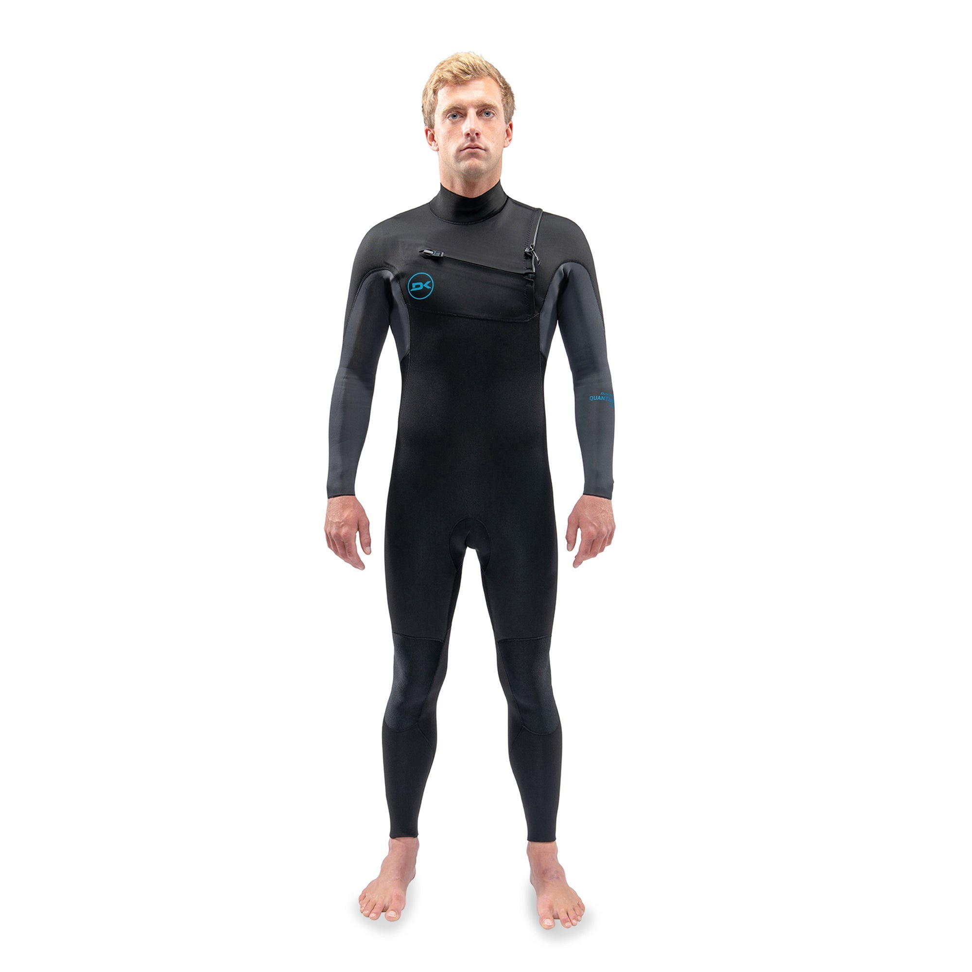 Dakine Mens Quantum Chest Zip Full Suit 3/2 (Black / Grey) | Wetsuits | Dakine