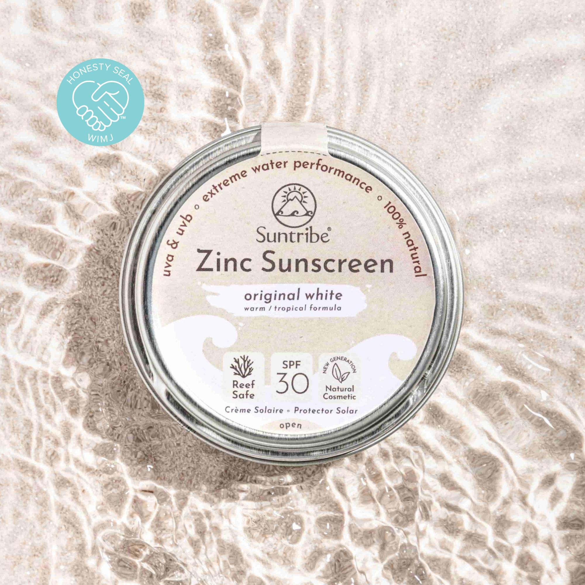 Suntribe Face & Sport Zinc Sunscreen 45g Tin - SPF 30 (White)