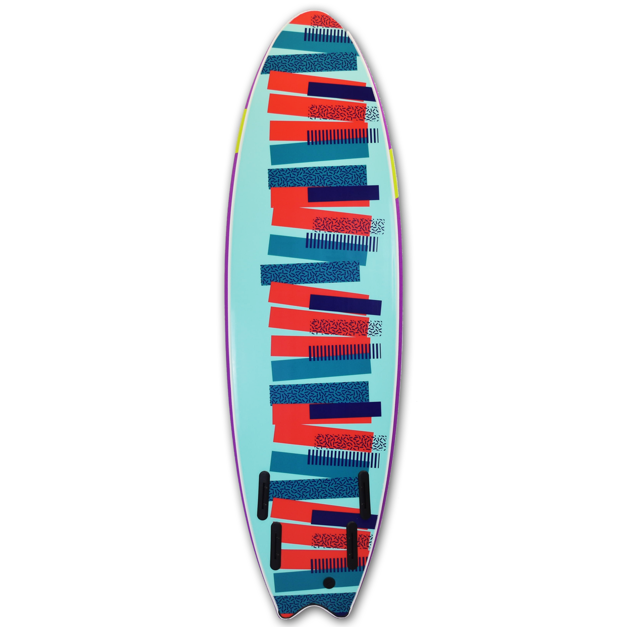 Mobyk 6'6 Quad Fish Softboard - Violet Jade