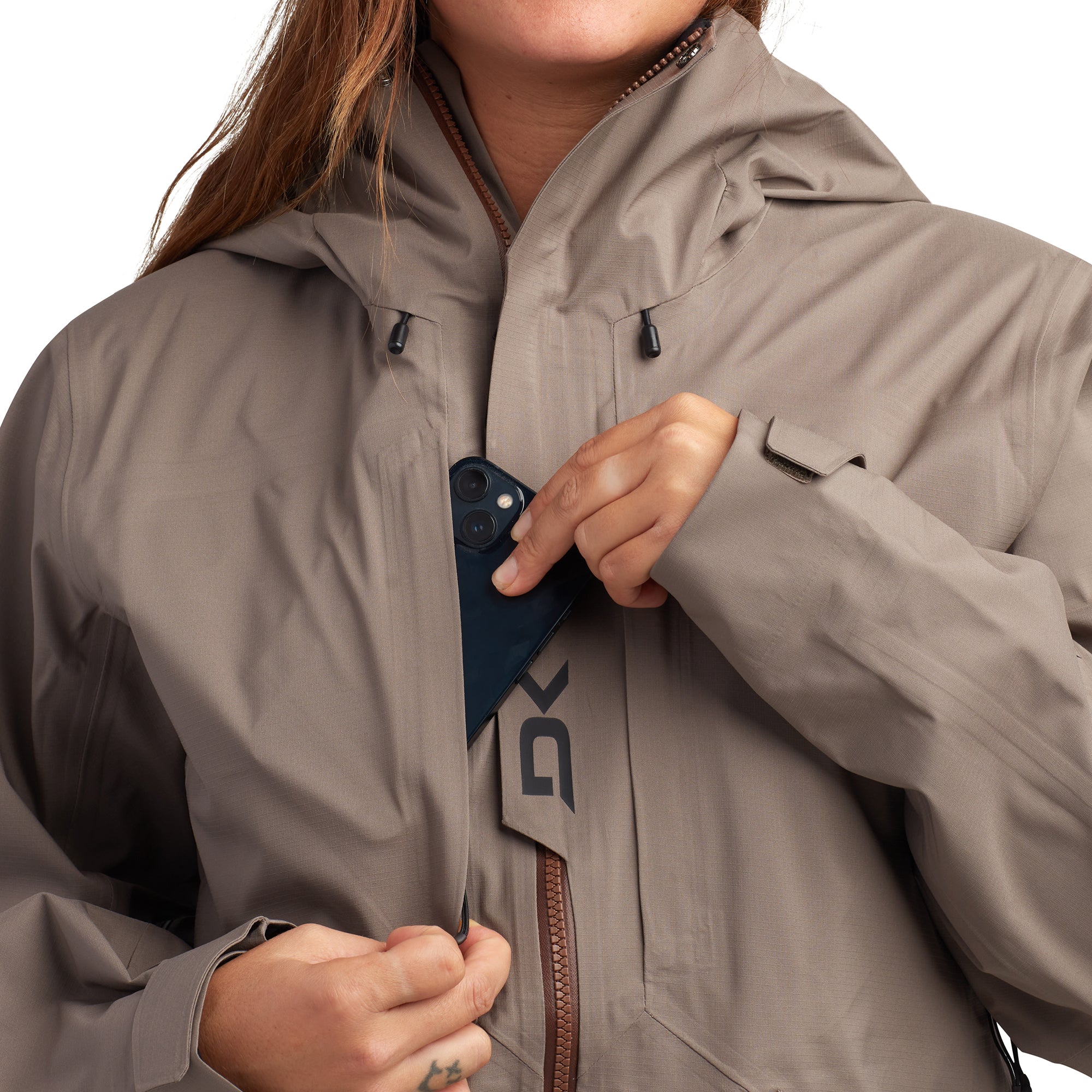 Dakine Sender Stretch 3L Jacket - Earth Gray - Womens