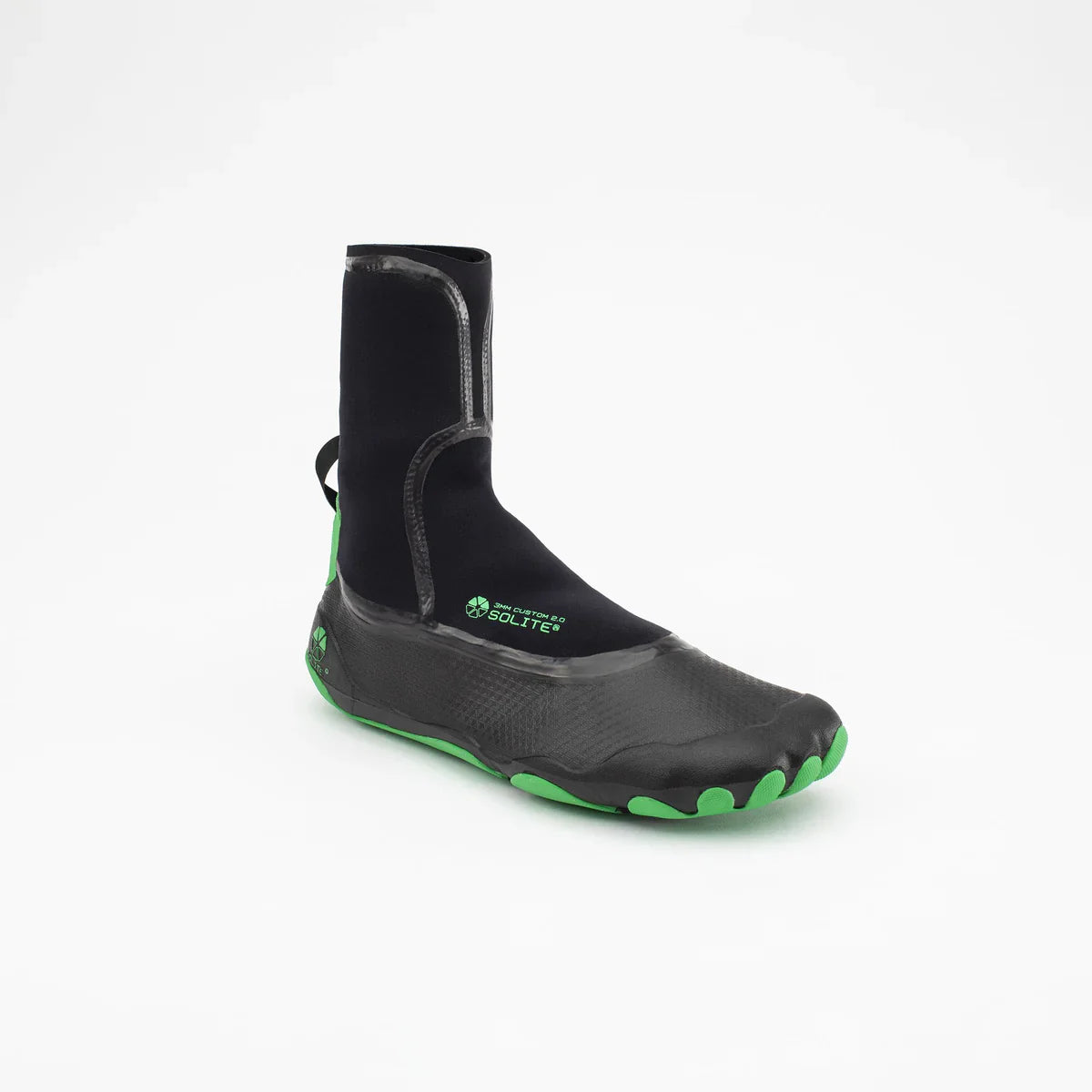 Solite 3mm Custom 2.0 Wetsuit Boots - Black / Green