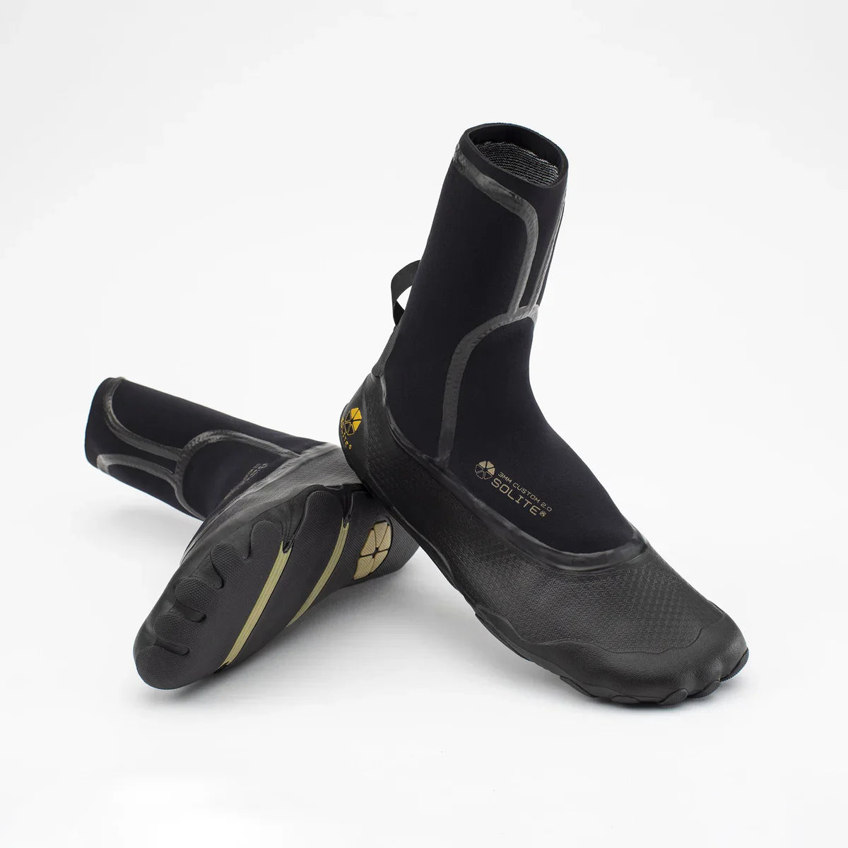 Solite 3mm Custom 2.0 Wetsuit Boots - Black / Gum | Boots | Solite