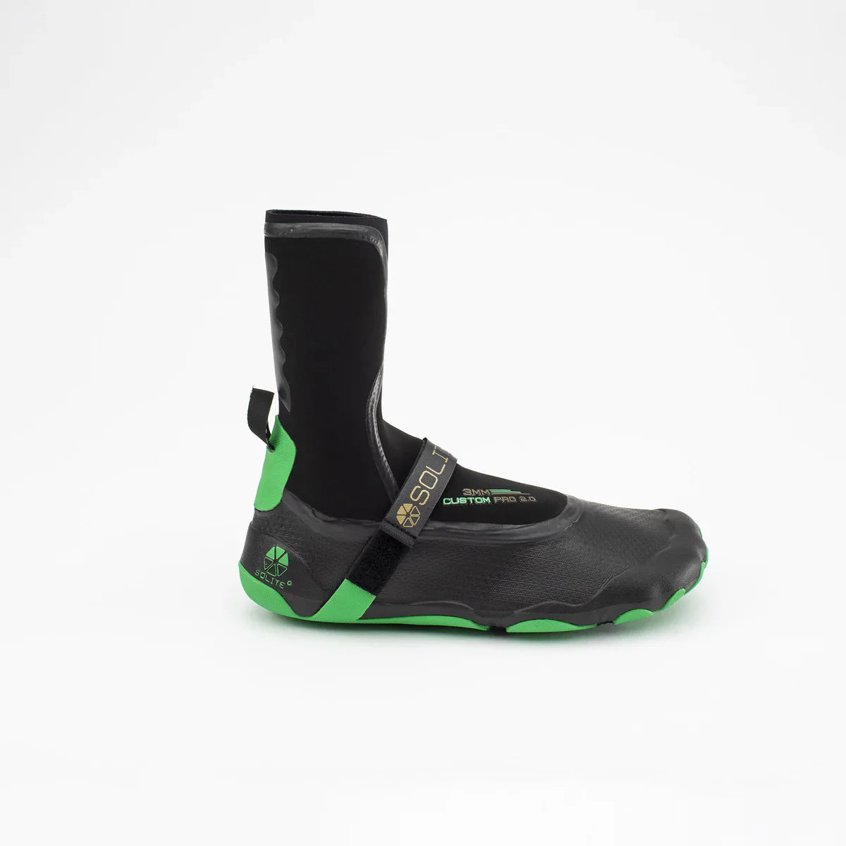 Solite 3mm Custom Pro 2.0 Wetsuit Boots - Black / Green