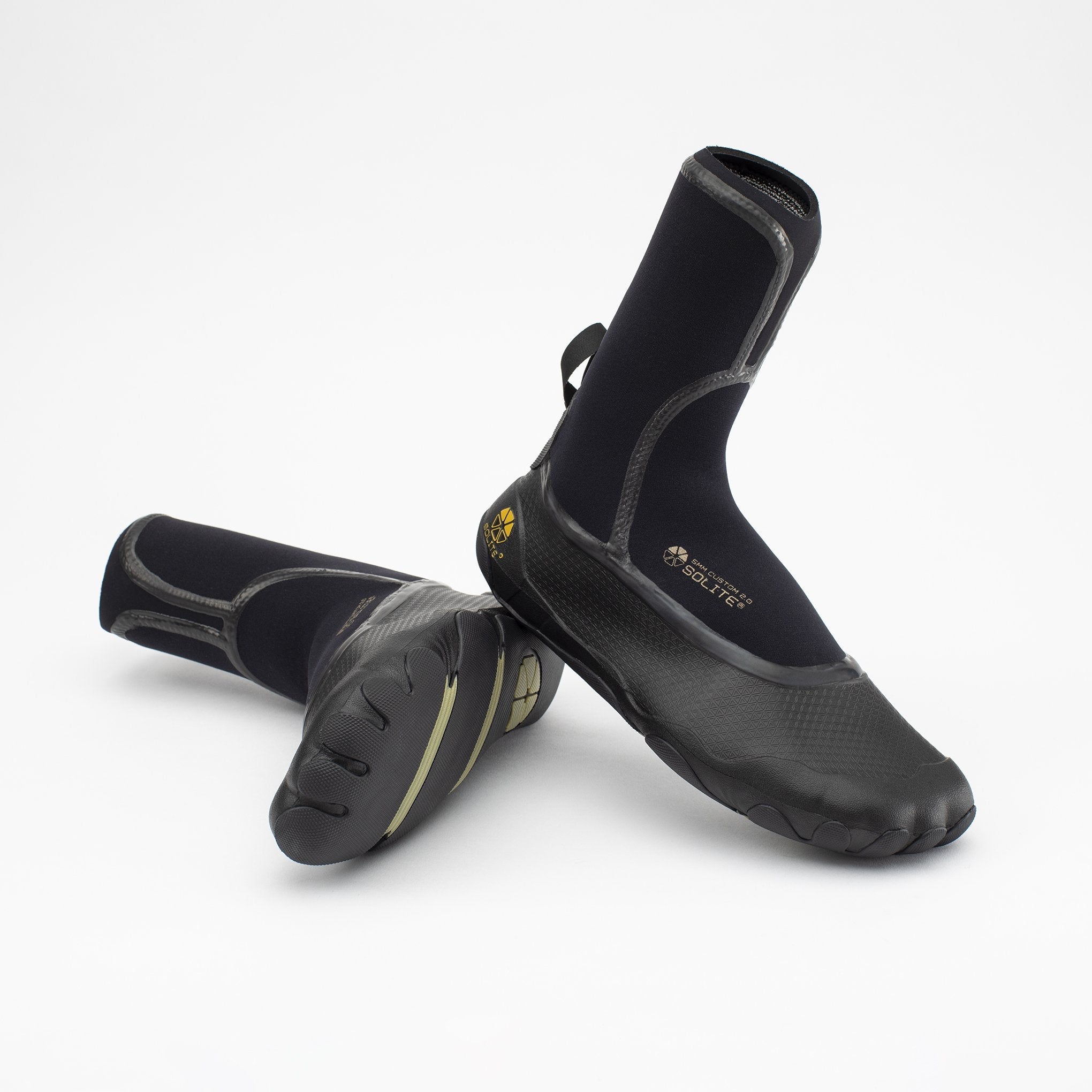 Solite 5mm Custom 2.0 Wetsuit Boots - Black / Gum | Boots | Solite