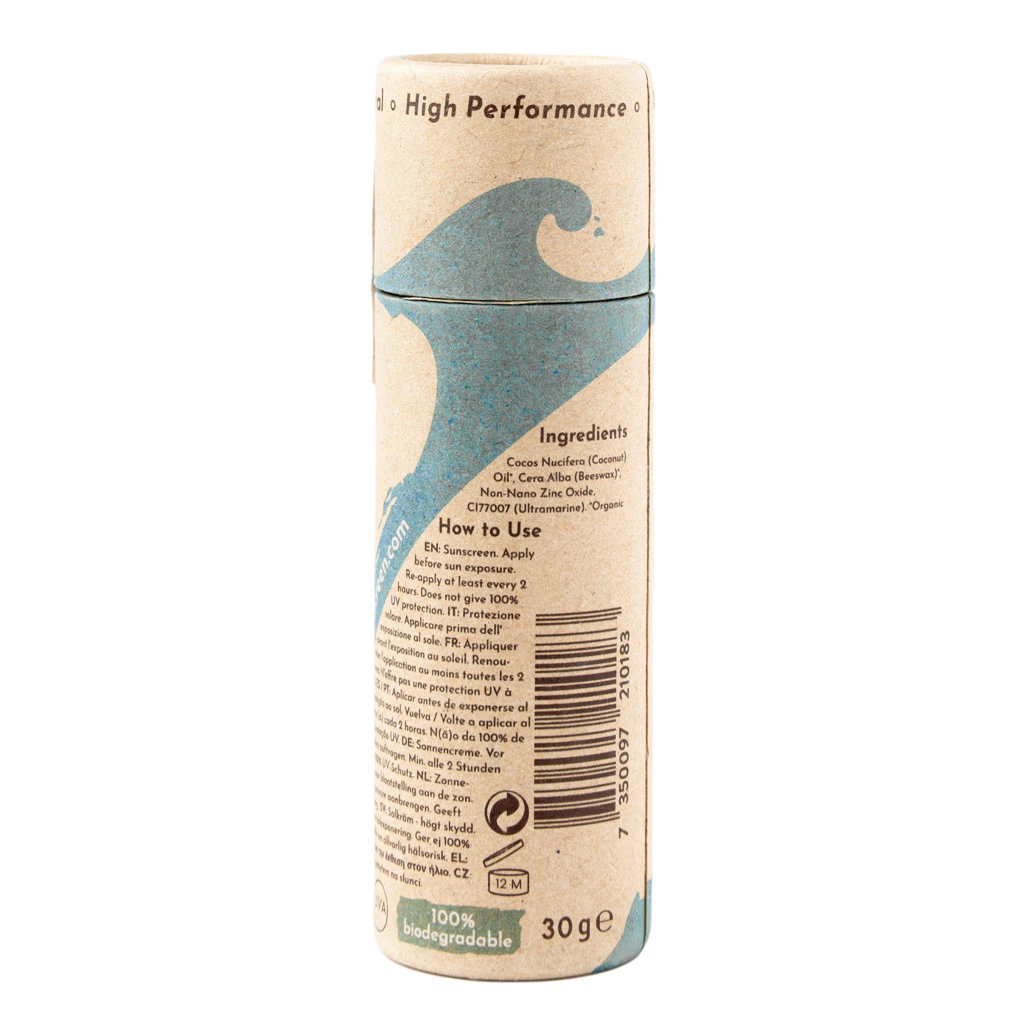 Suntribe Reef Safe Zinc Sun Stick - SPF 50 (Ocean Blue)