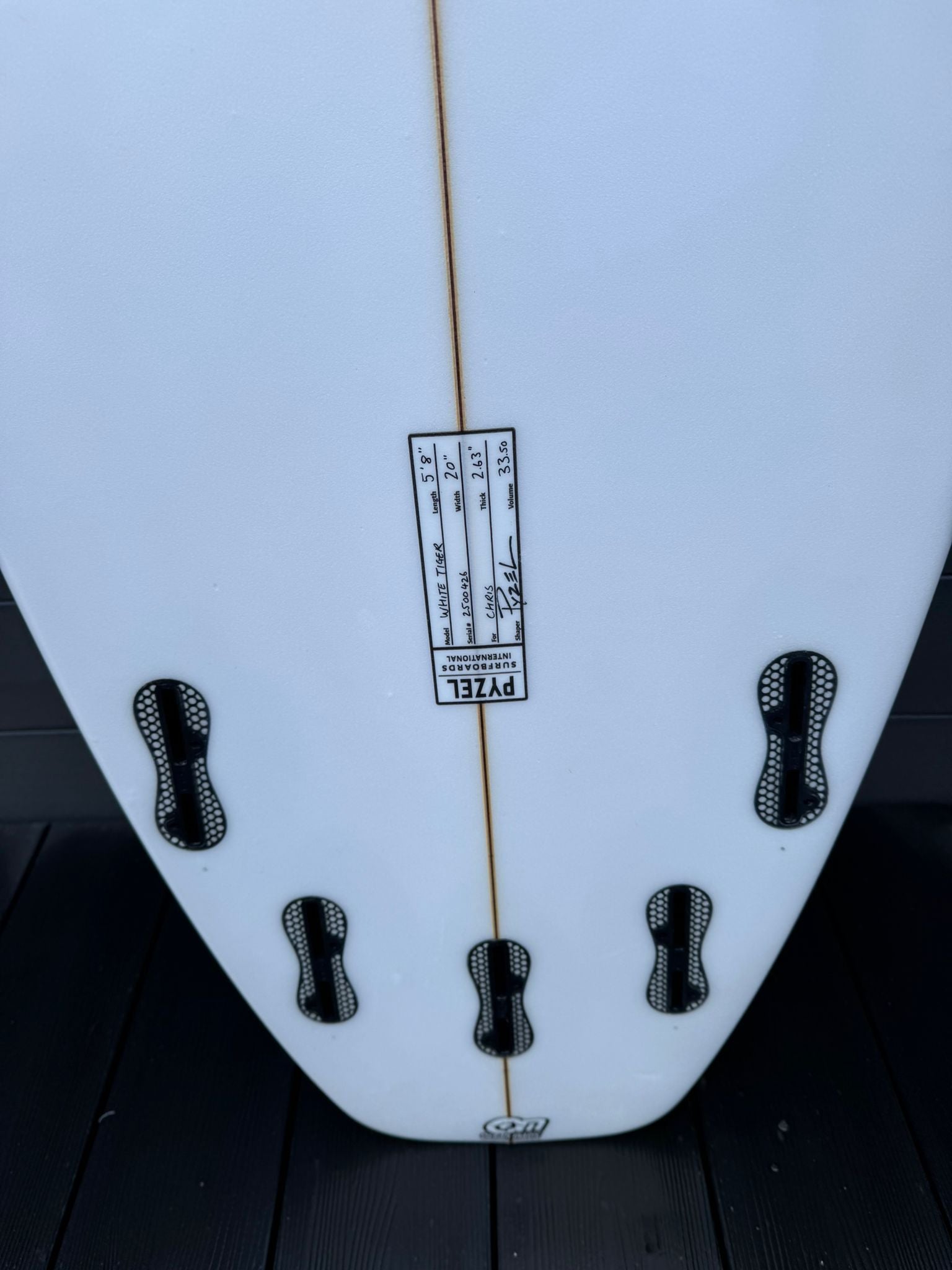 Ex-Demo Pyzel White Tiger PU Surfboard - 5'8"