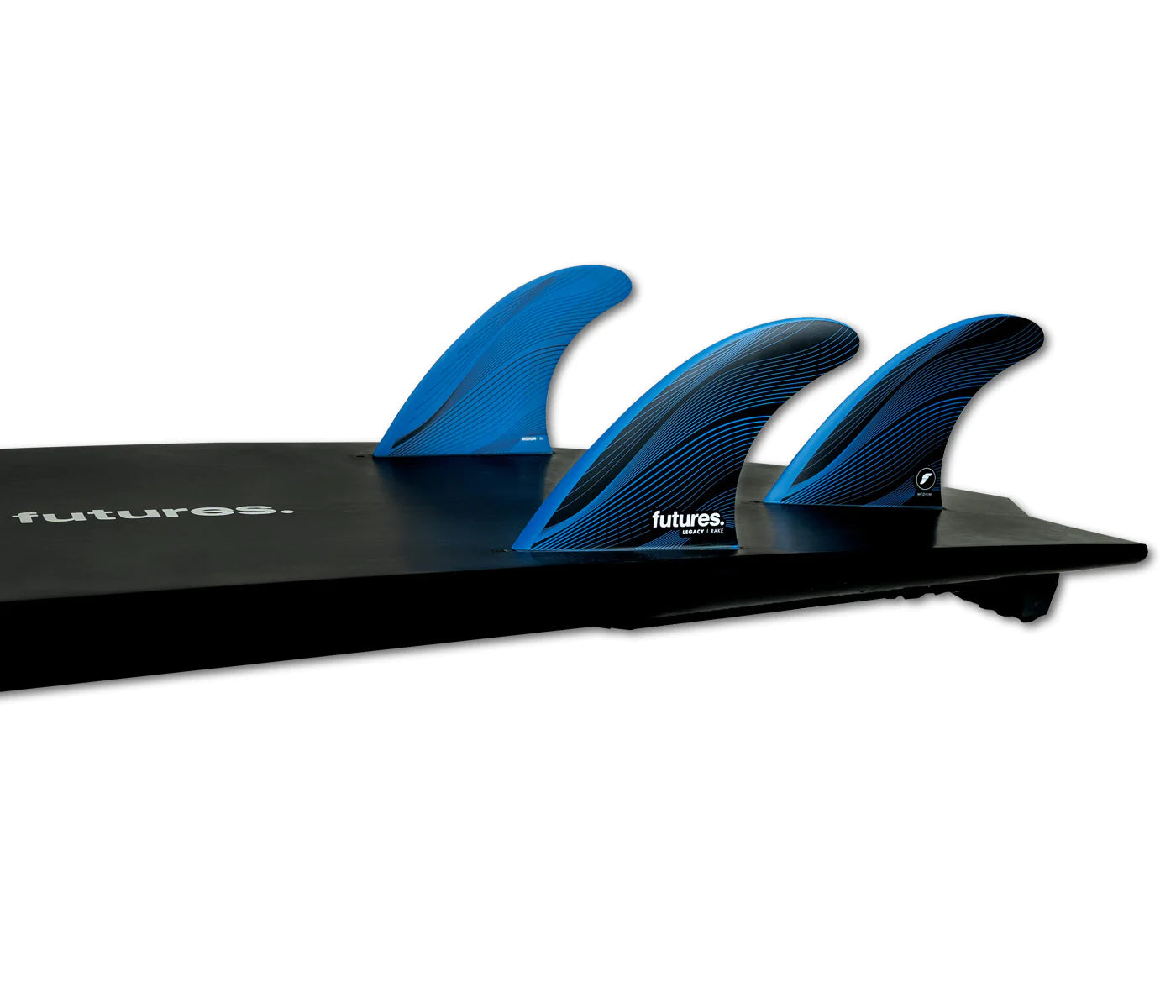 Futures R6 Legacy Honeycomb Tri Fin Set Medium - Teal / Black