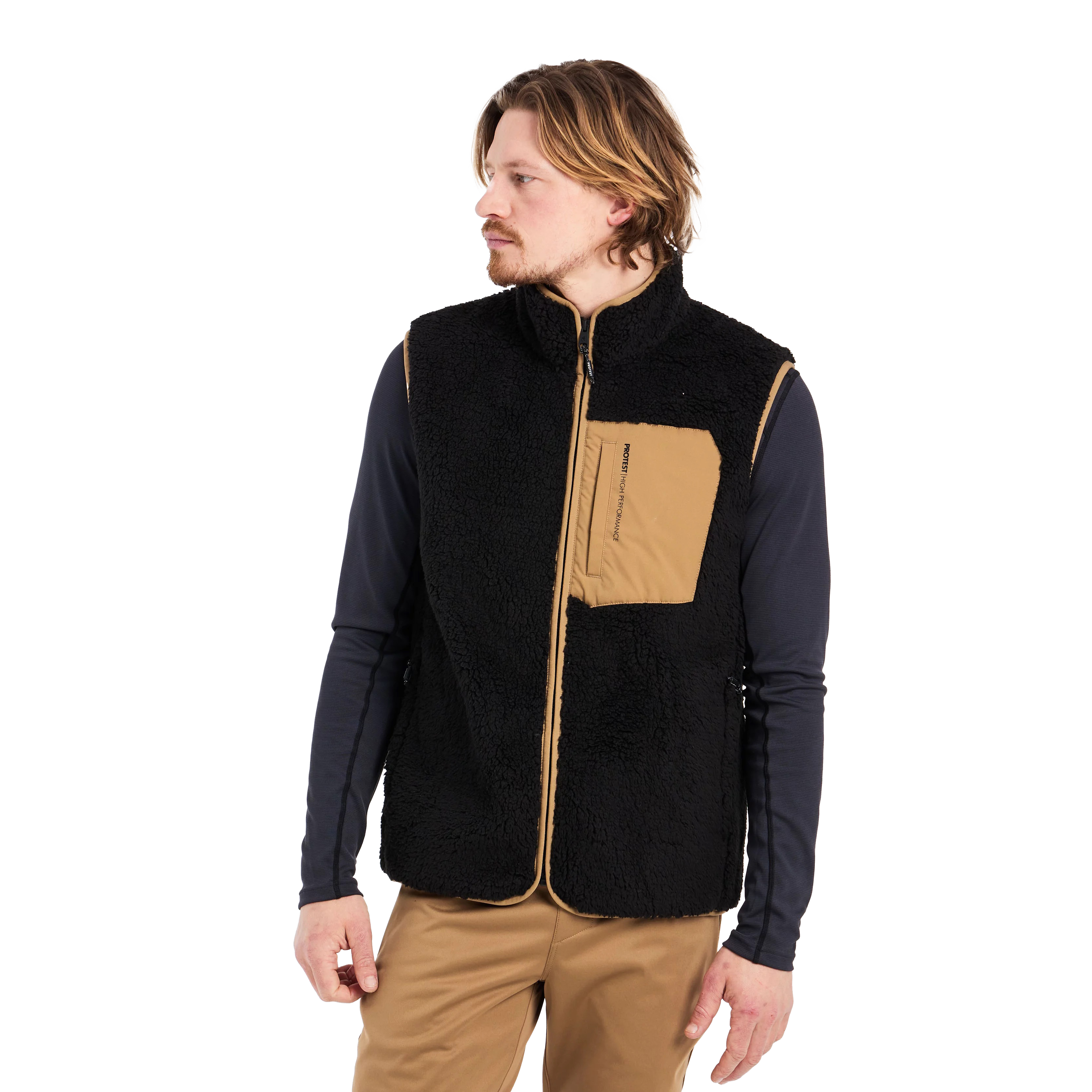 Protest Mens HYAMS bodywarmer - Black