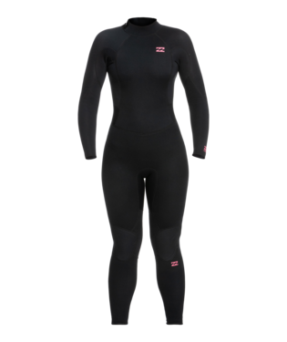 Billabong Womens 403 Launch Back Zip Full Wetsuit (Black)