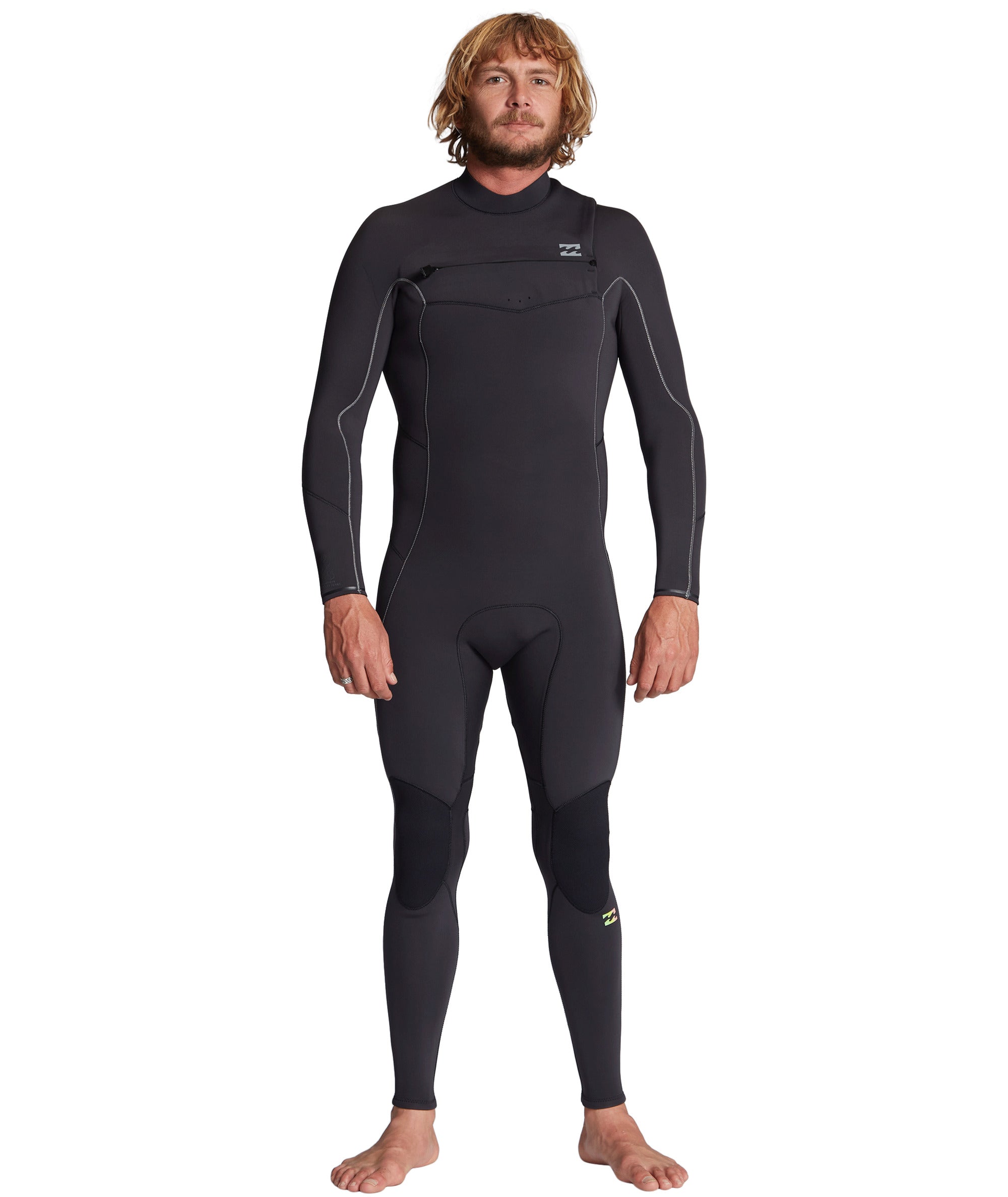 Billabong Mens 403 Absolute Chest Zip Full GBS Wetsuit (Black Fade) | Wetsuits | Billabong