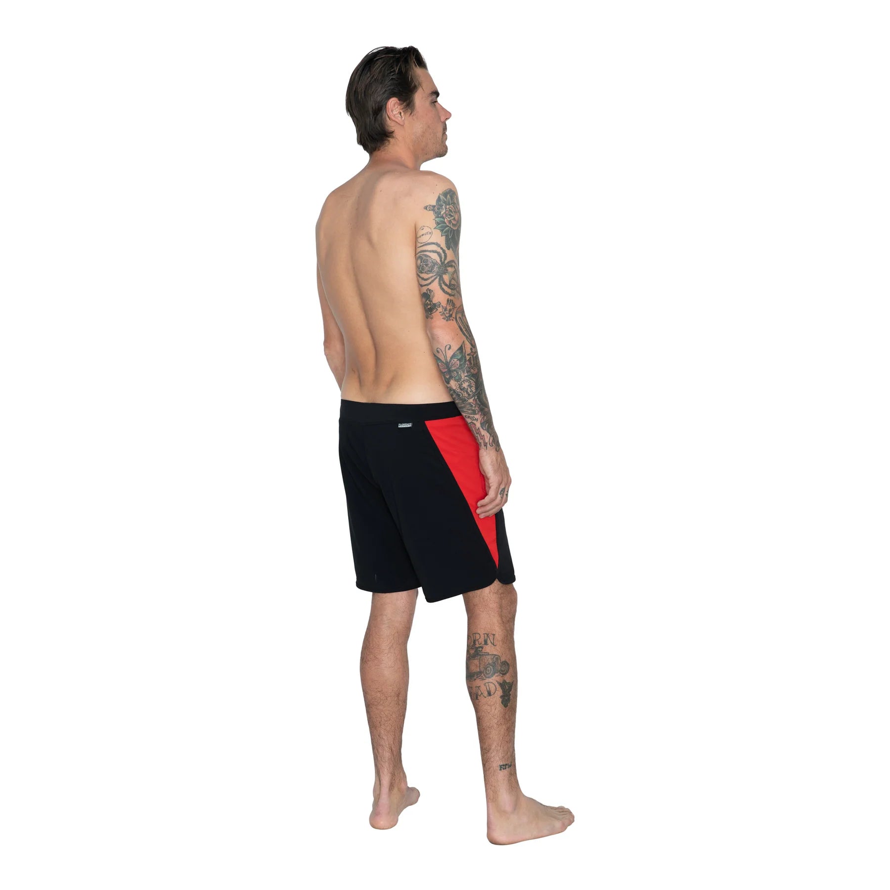 Florence Burgee Boardshort - Black Racing Red