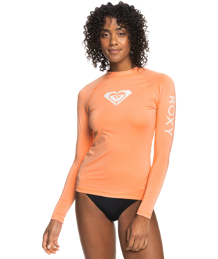 Roxy Whole Hearted LS Rash Vest - Papaya Punch | Rash Vests | Roxy