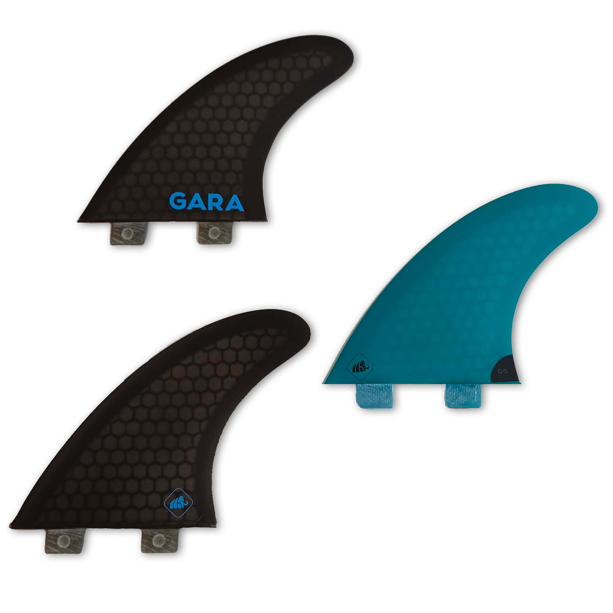 Gara Double Tab Tri Fin Set - Medium | Fins | Gara