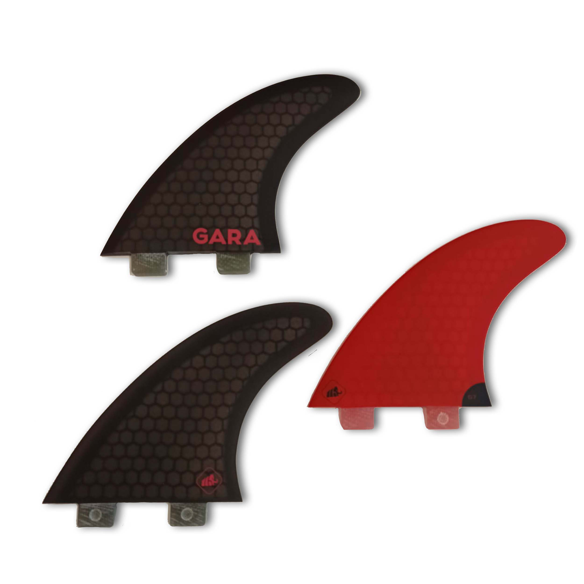 Gara Double Tab Tri Fin Set - Large | Fins | Gara