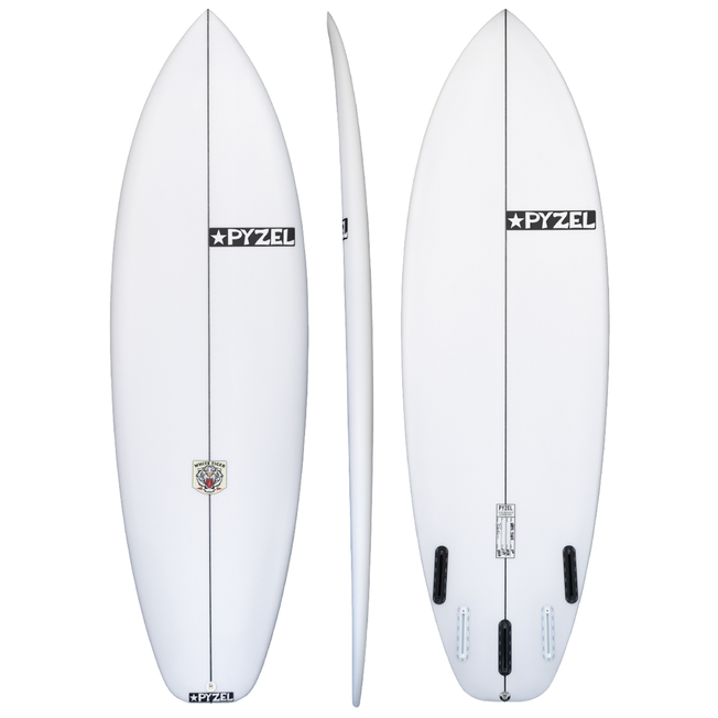 Pyzel White Tiger PU Surfboard – Green Overhead