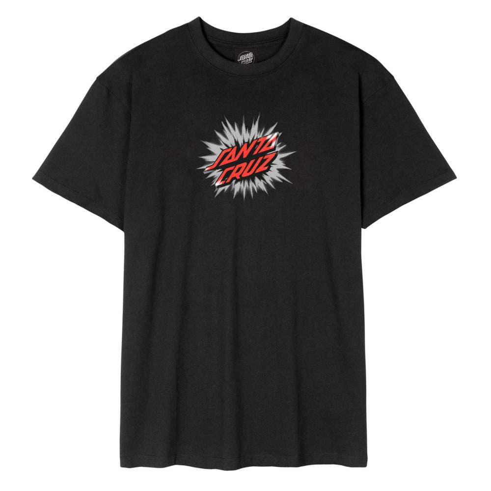 Santa Cruz Burst Oval Dot T-Shirt - Black | T-Shirts | Santa Cruz