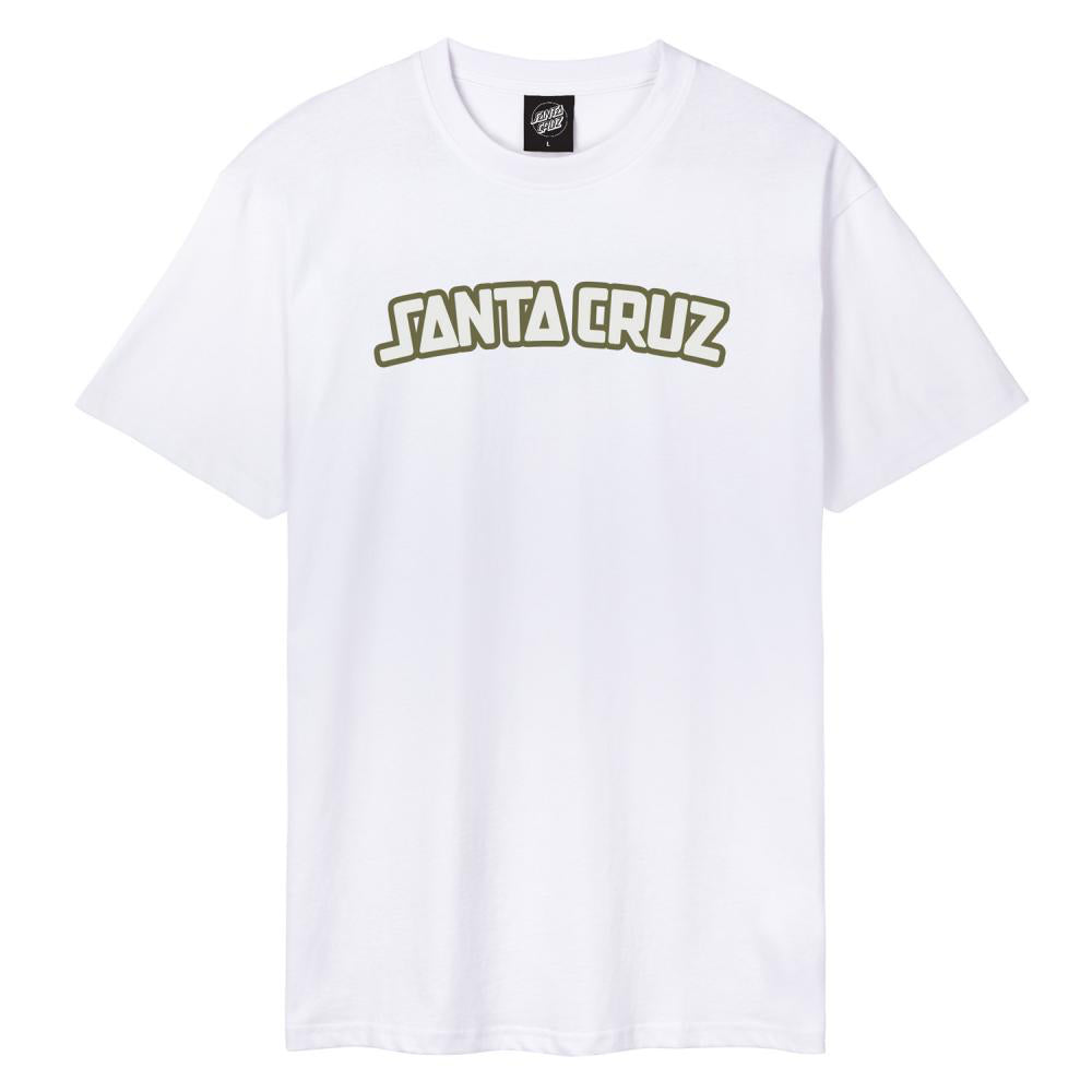 Santa Cruz Arch Strip T-Shirt - White | T-Shirts | Santa Cruz