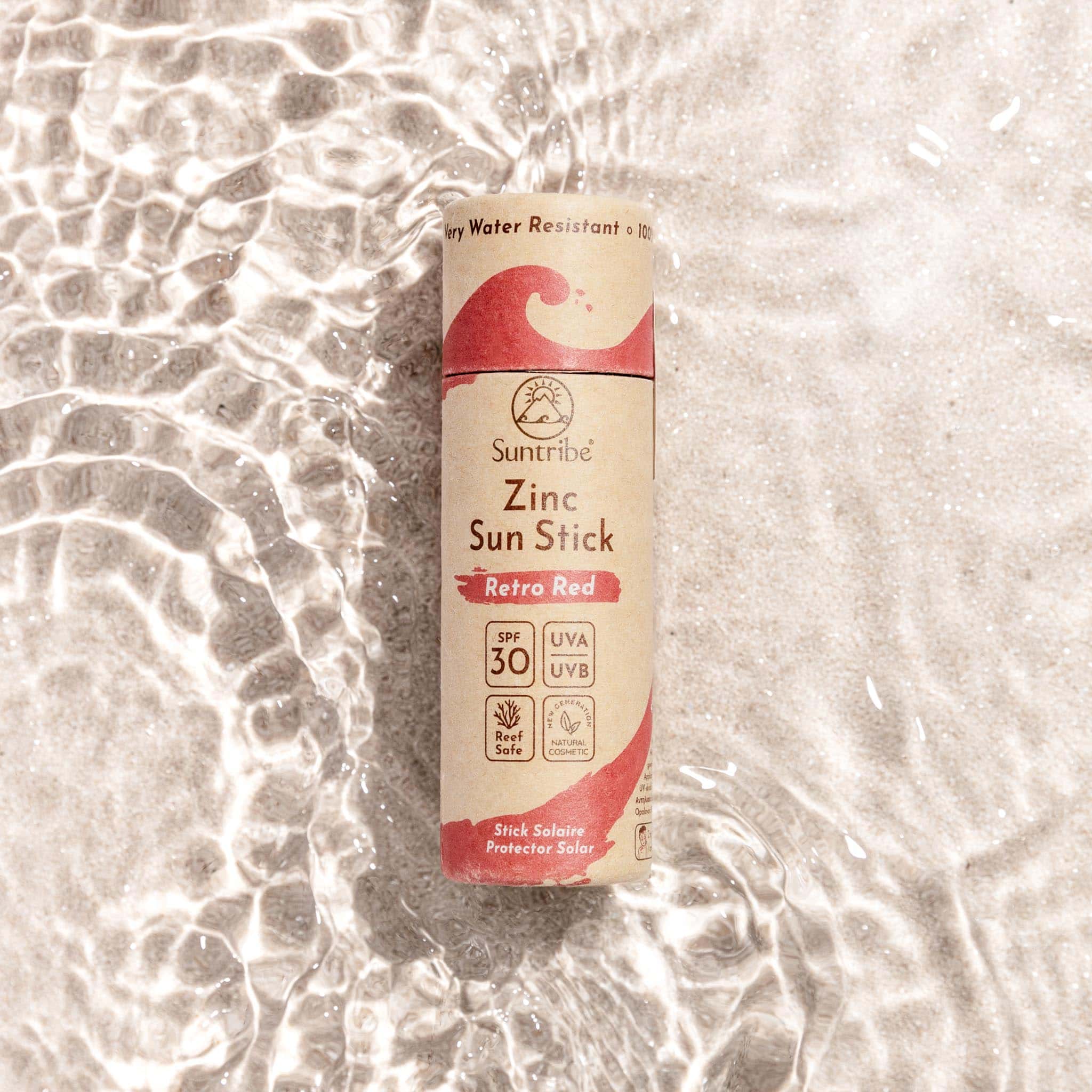 Suntribe Reef Safe Zinc Sun Stick - SPF 30 (Retro Red)