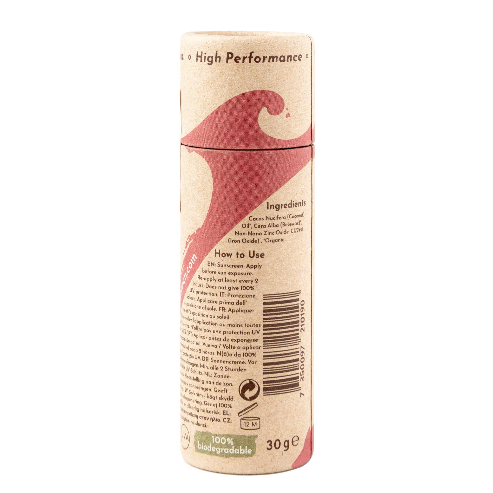 Suntribe Reef Safe Zinc Sun Stick - SPF 30 (Retro Red)